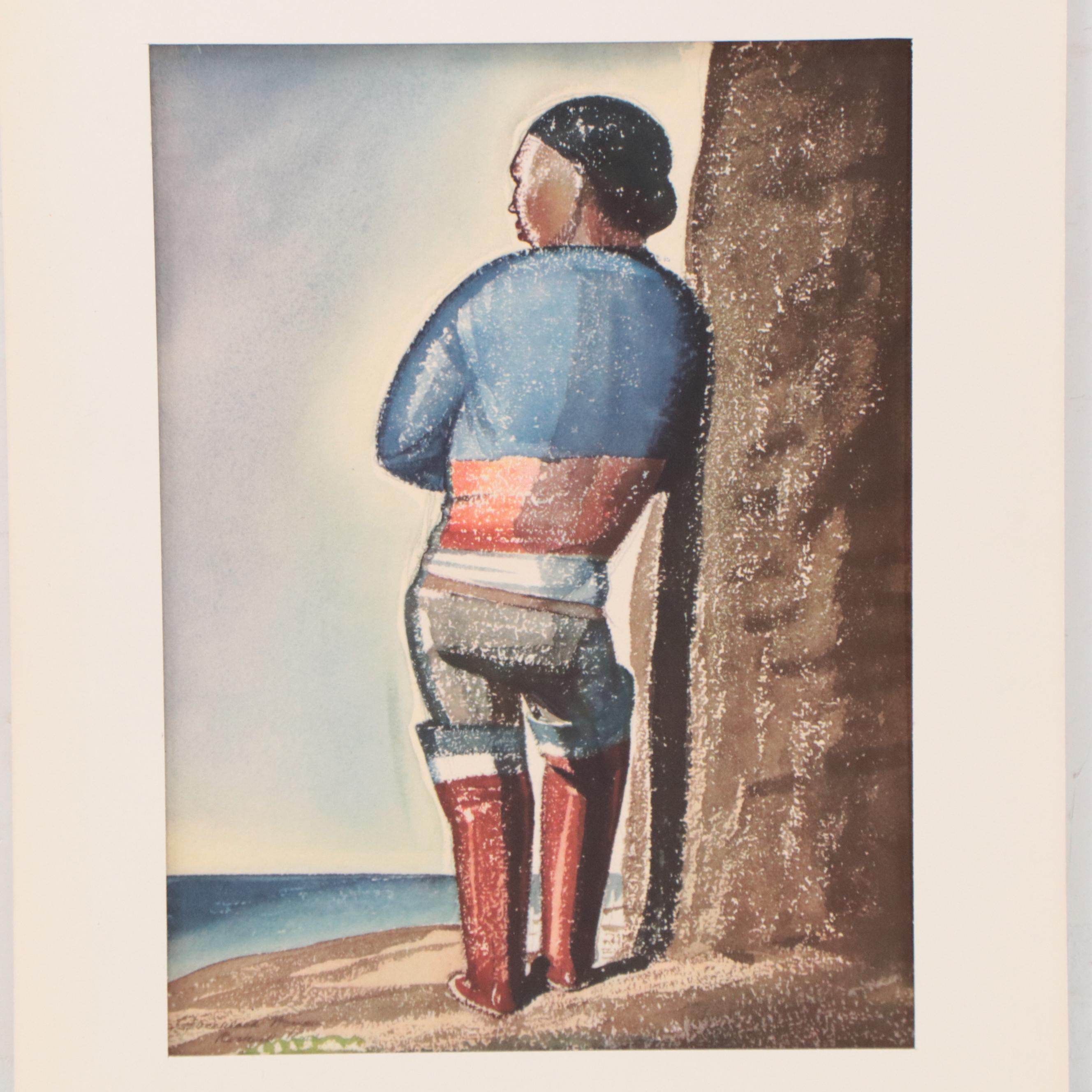 Offset Lithograph After Rockwell Kent "Greenland Woman"