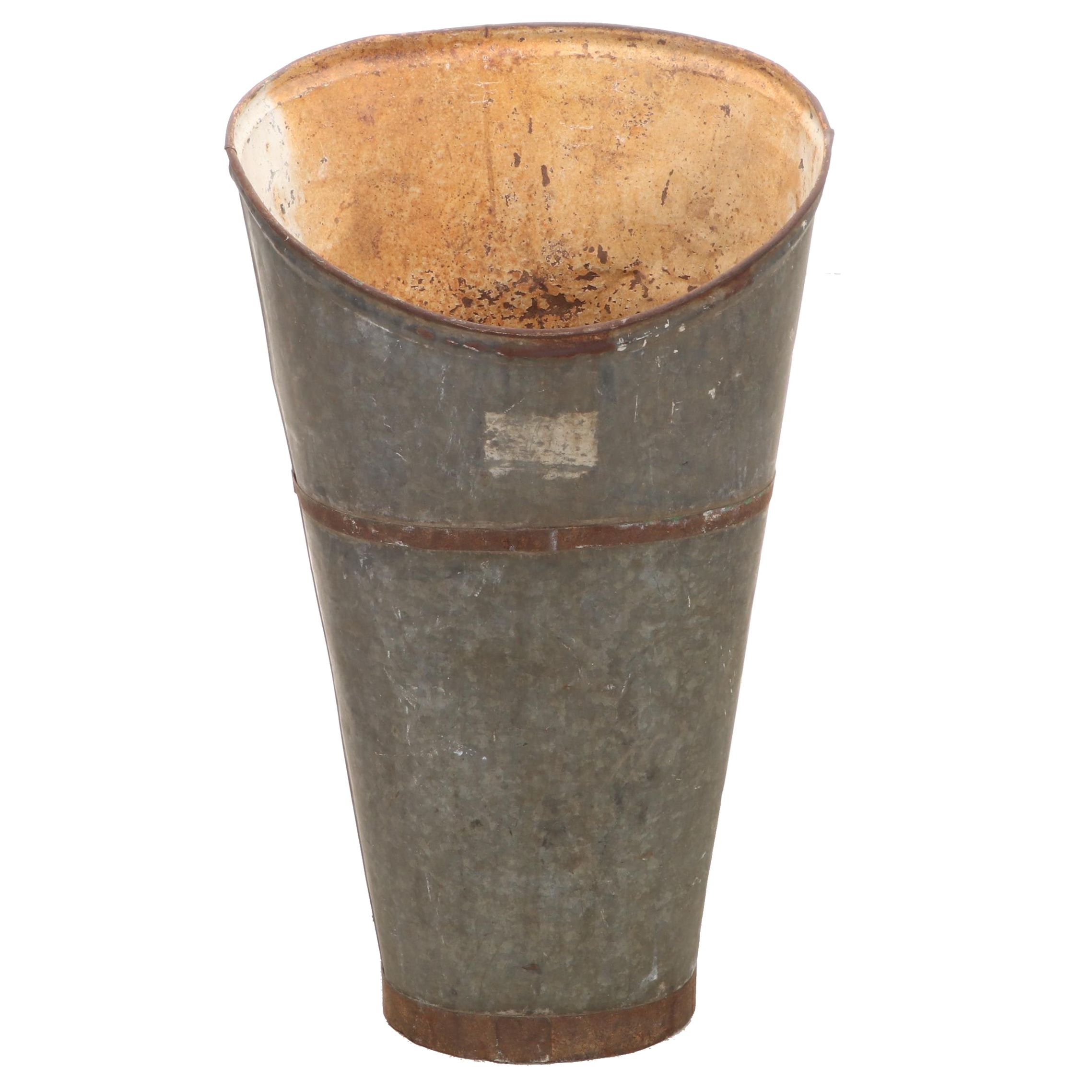 Galvanized Metal Grape Harvesting Bucket