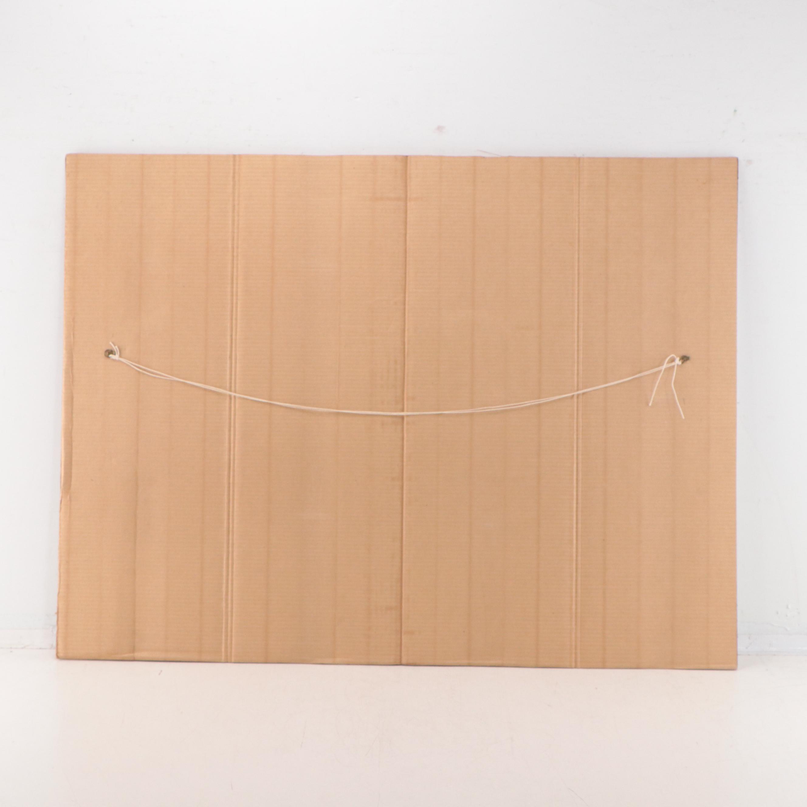 Dan Burne Jones Gouache Painting of Thomas Wolfe House Interior, 1952