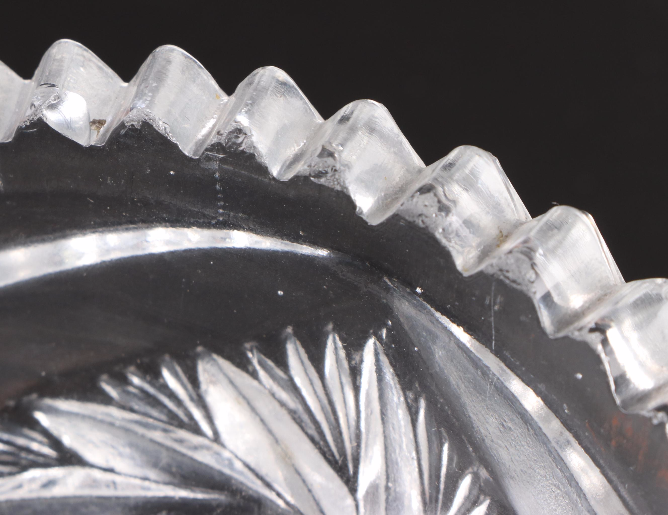 American Brilliant Style Cut Glass Compote with Cut Glass and Crystal Containers