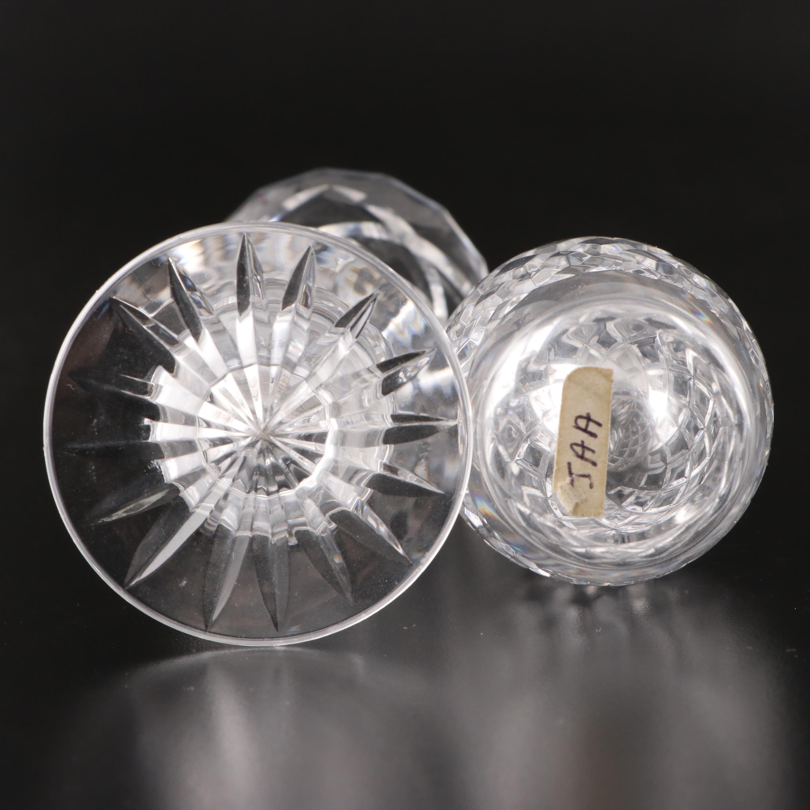 American Brilliant Style Cut Glass Compote with Cut Glass and Crystal Containers