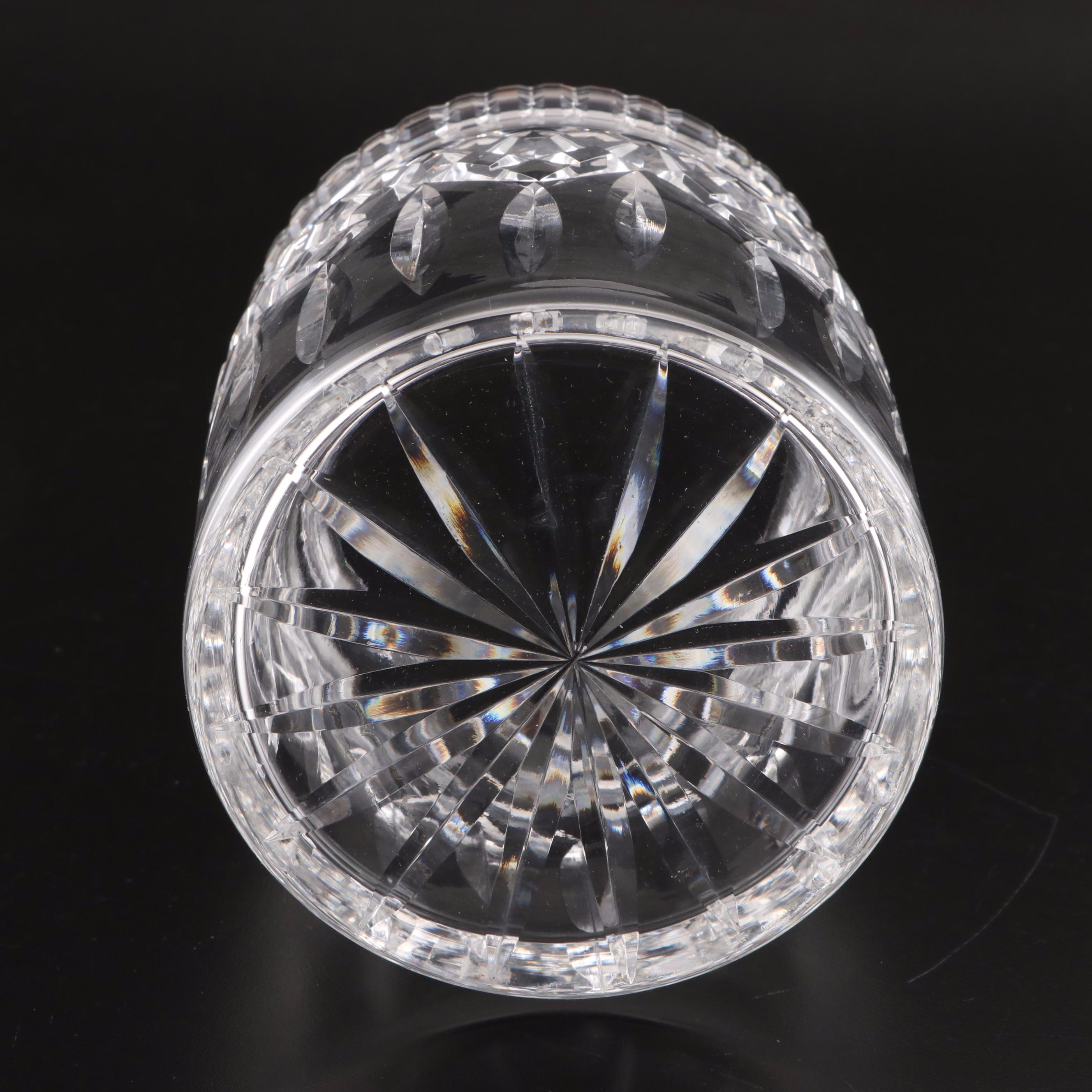 American Brilliant Style Cut Glass Compote with Cut Glass and Crystal Containers