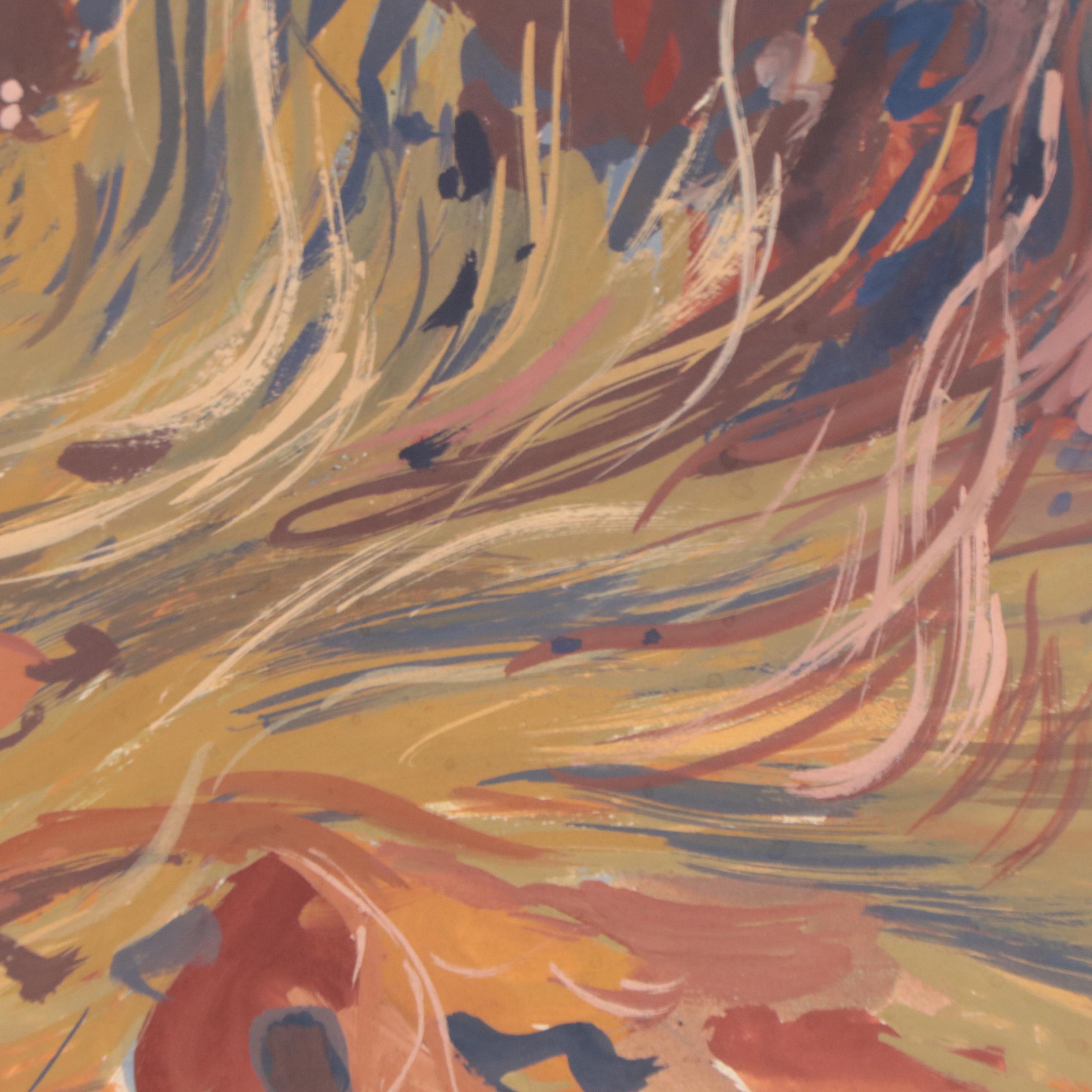 Dan Burne Jones Gouache Painting of Thomas Wolfe Memorial Monument, 1953