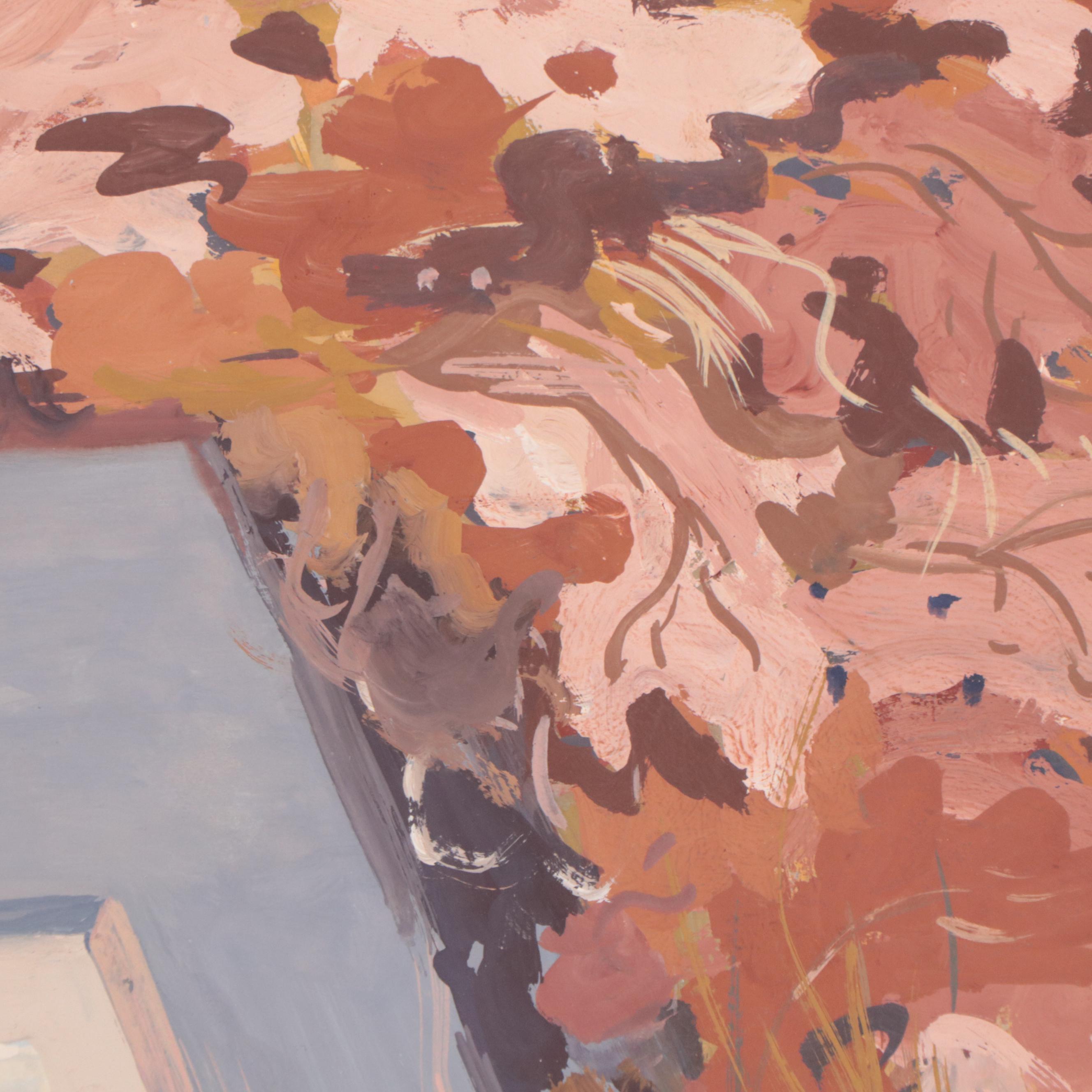 Dan Burne Jones Gouache Painting of Thomas Wolfe Memorial Monument, 1953