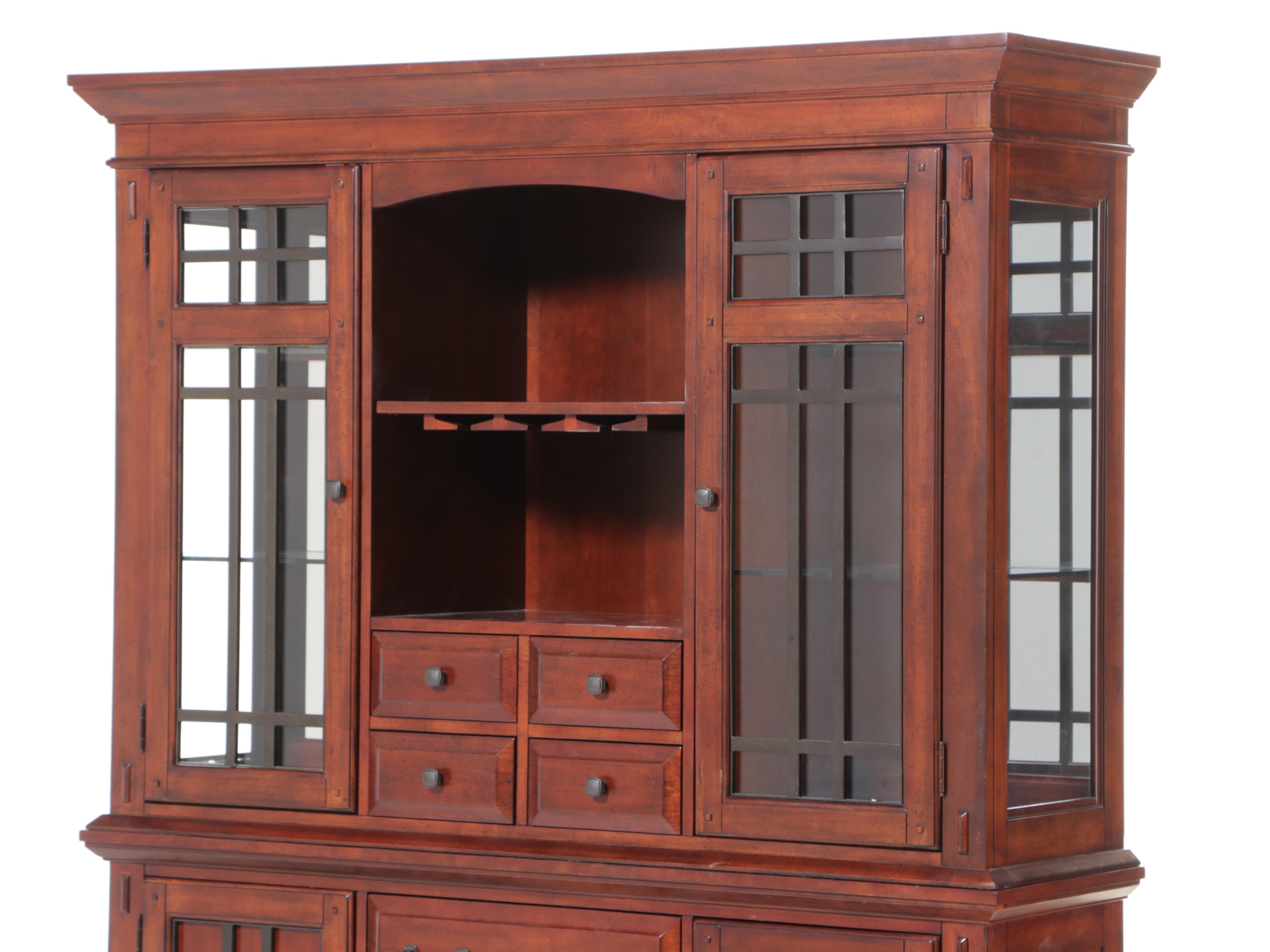 Broyhill "Vantana" Arts & Crafts Style Cherry-Veneered China Cabinet