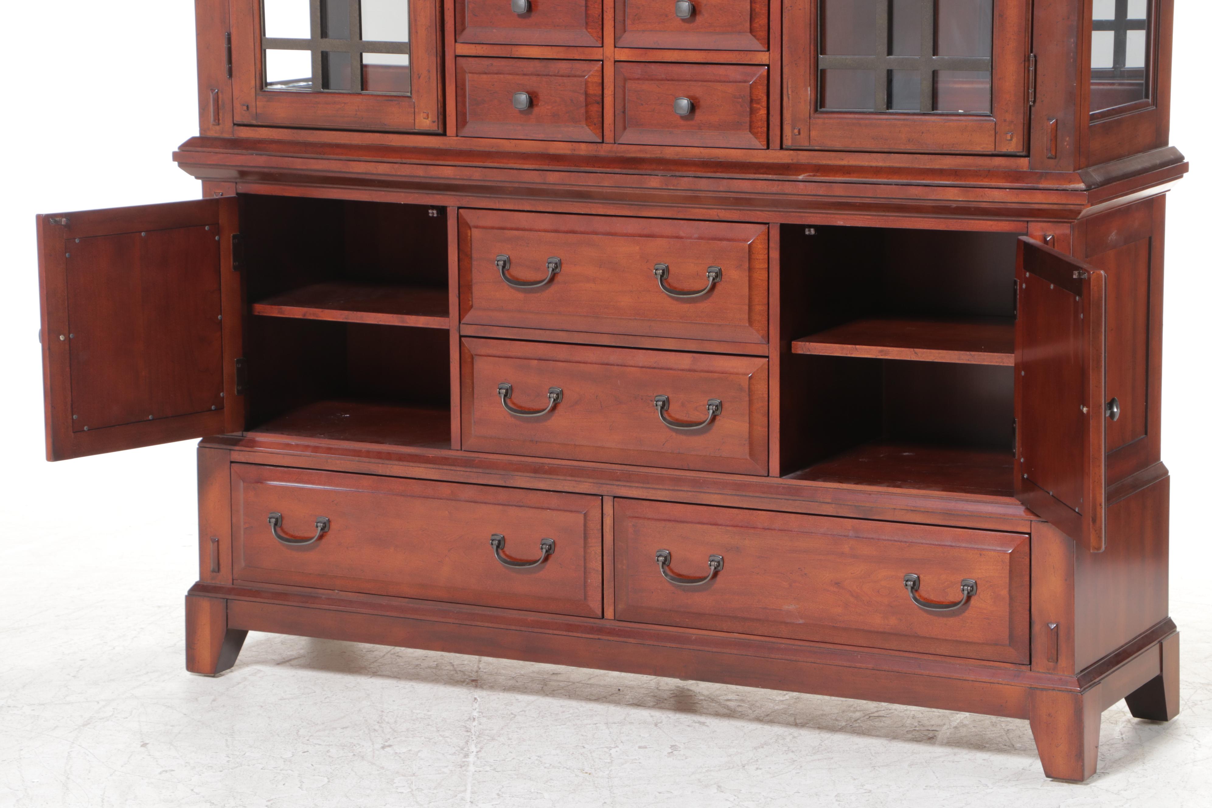 Broyhill "Vantana" Arts & Crafts Style Cherry-Veneered China Cabinet