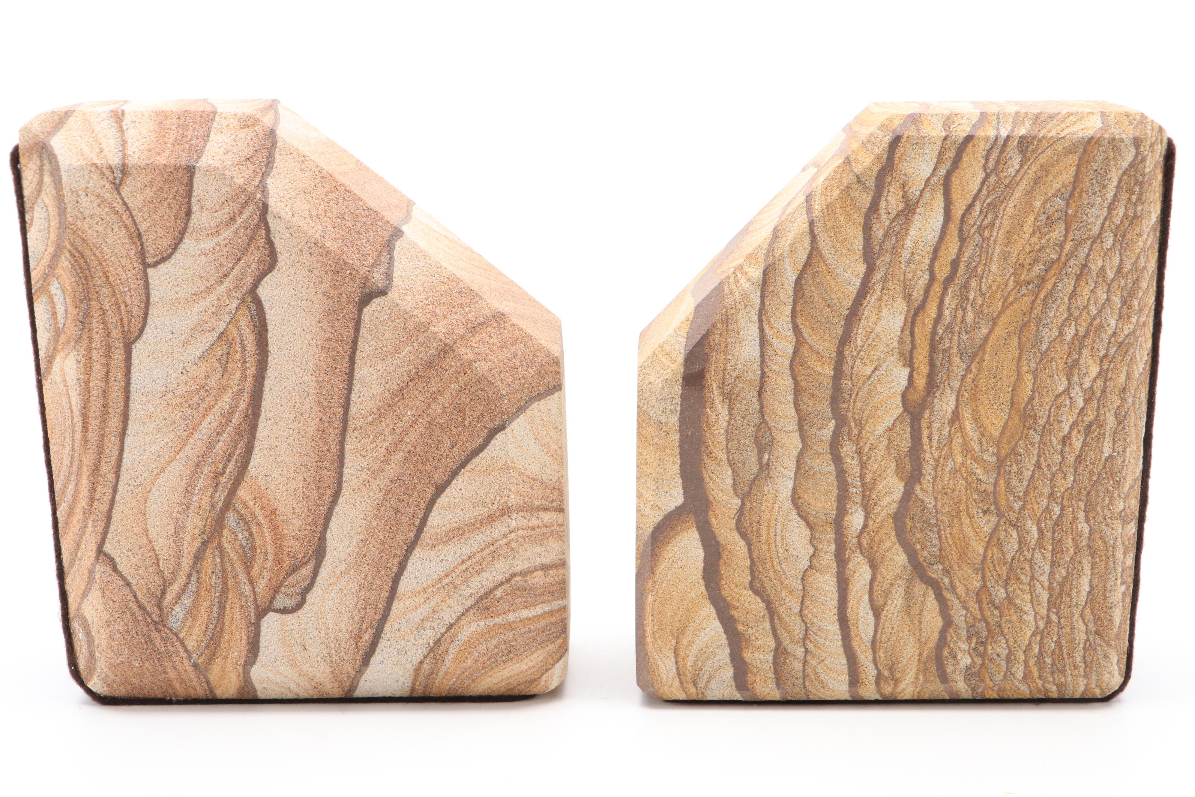 Beveled Sandstone Bookends