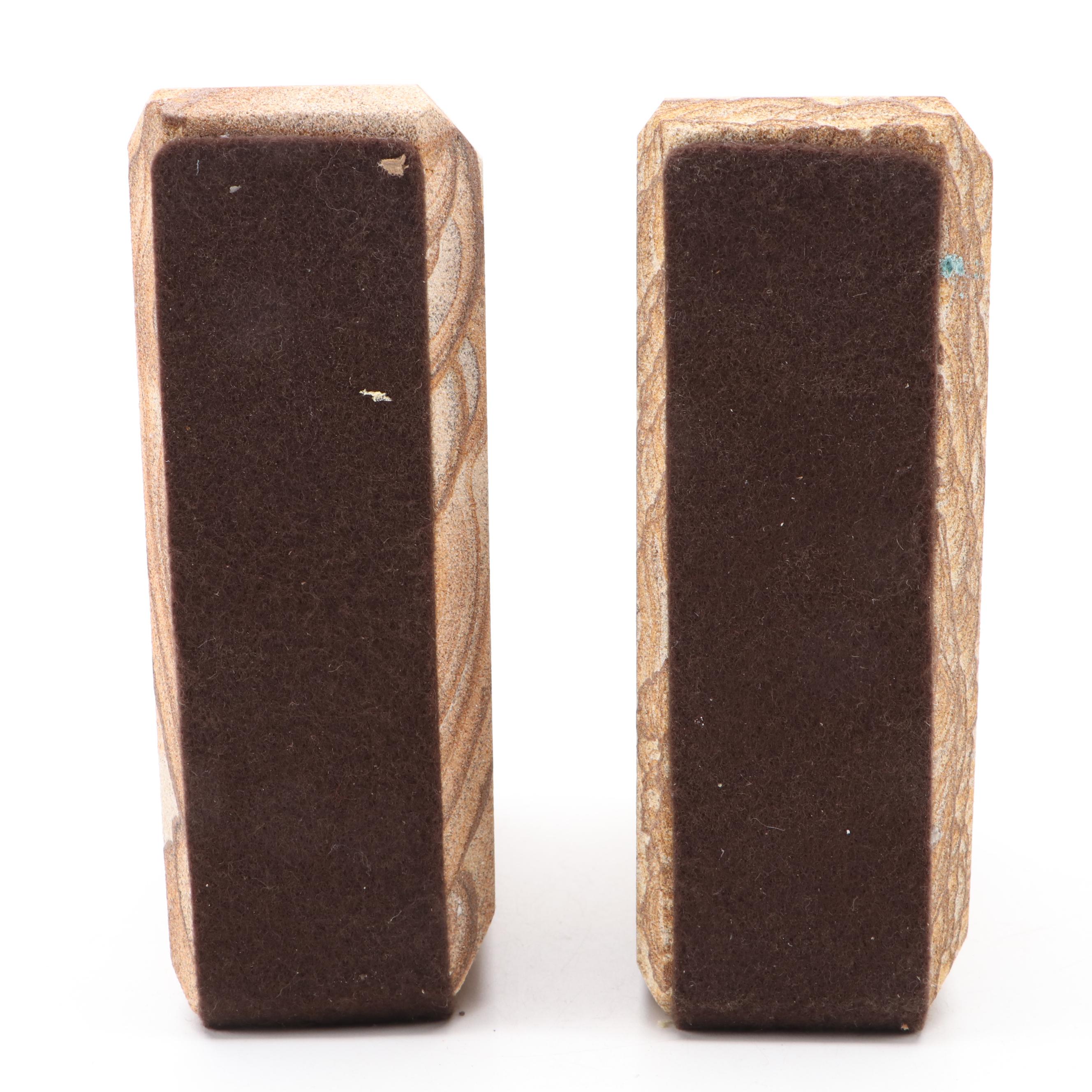 Beveled Sandstone Bookends
