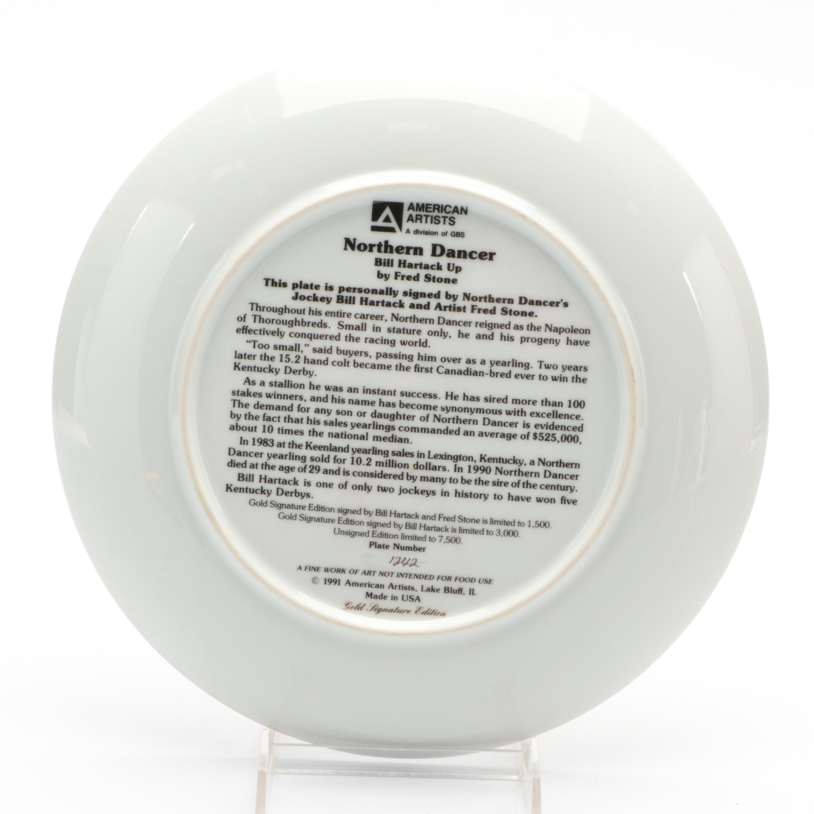 Signed Limited Edition "Northern Dancer" with "Secretariat" Collector Plates