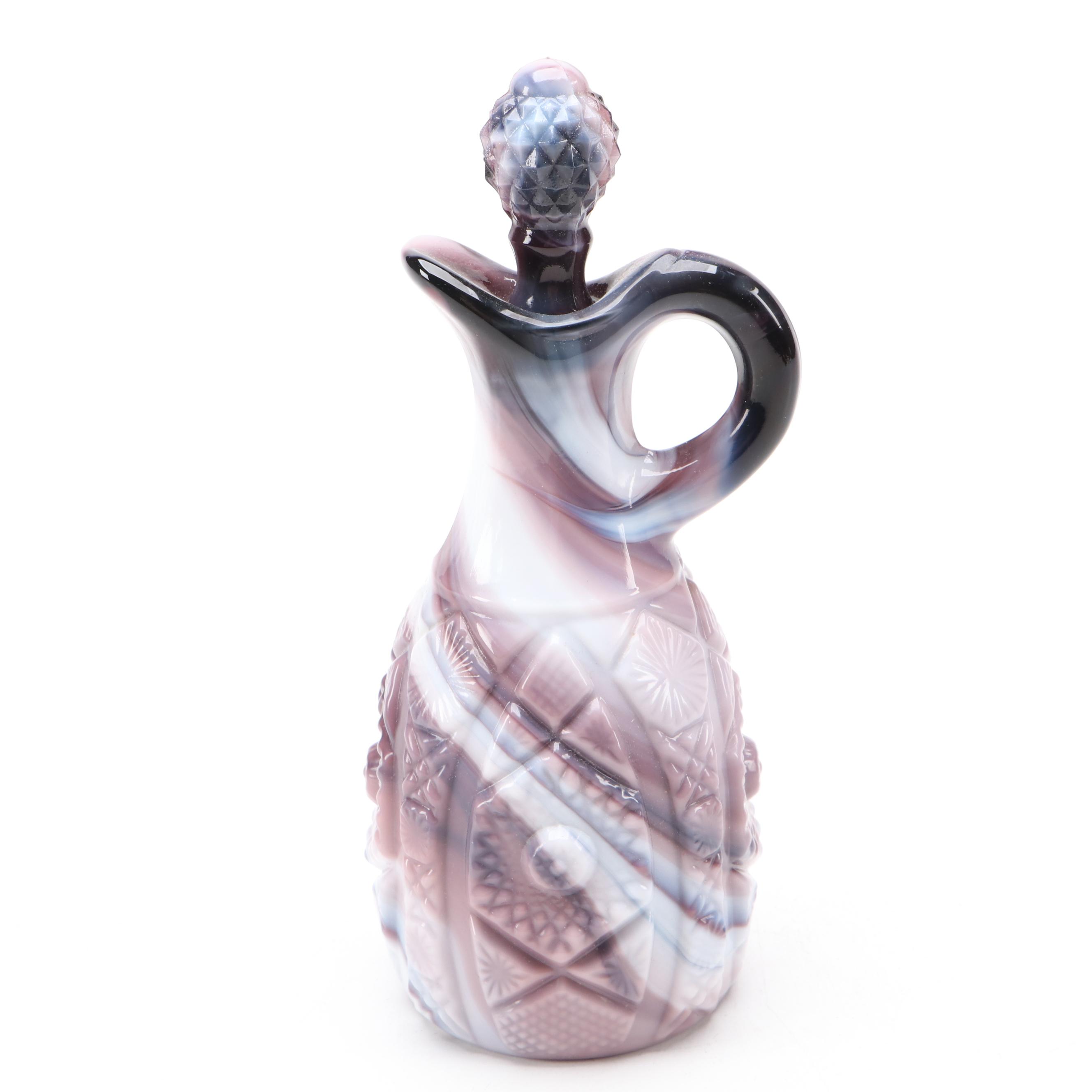 Imperial Glass Slag Items with Westmoreland Slag Glass Lion Lidded Dish