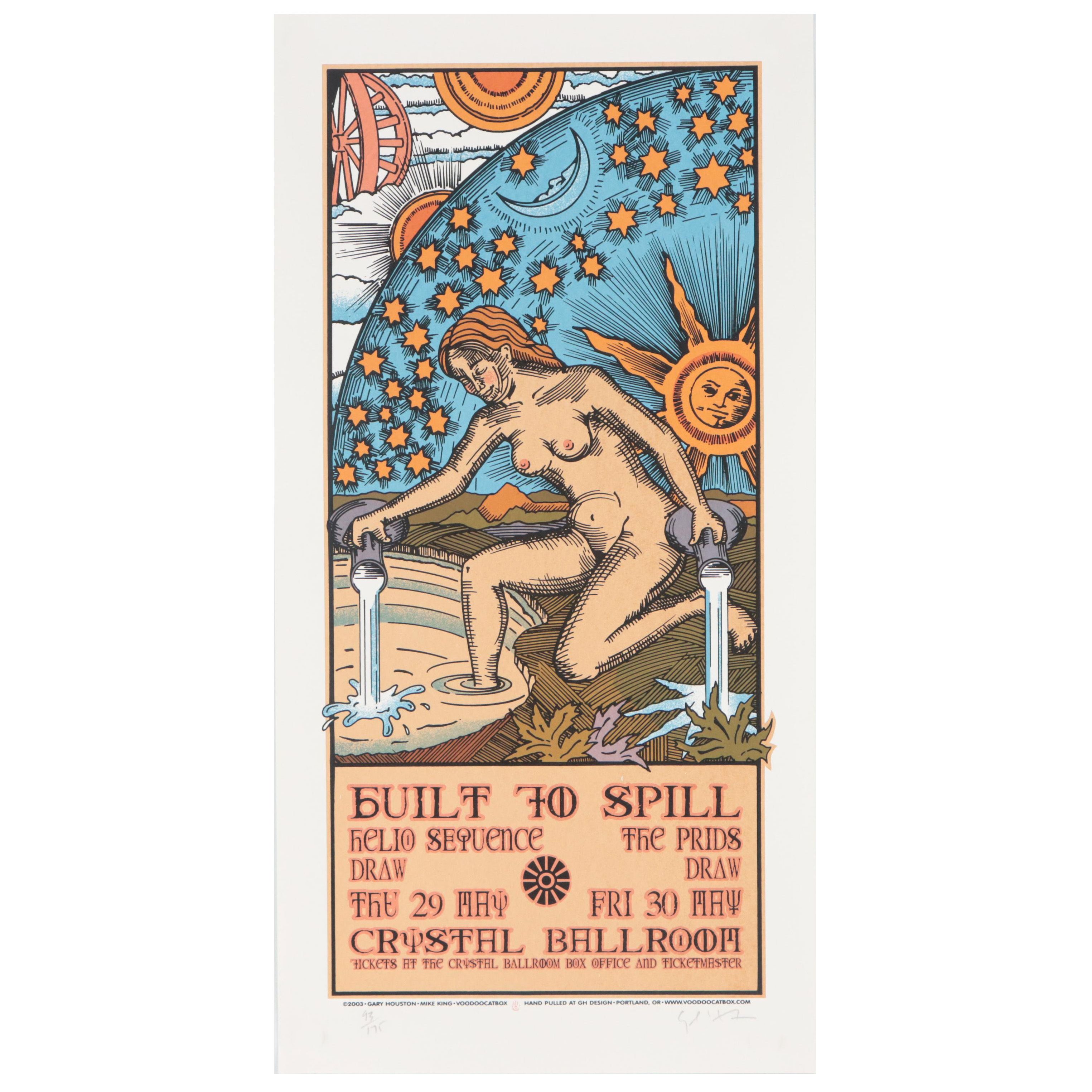 Built to Spill Serigraph Concert Poster by Gary Houston, 2003