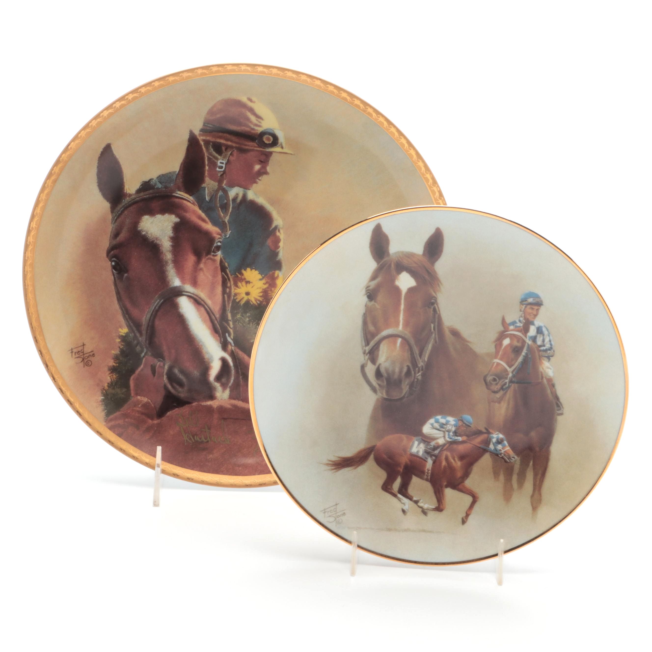 Signed Limited Edition "Northern Dancer" with "Secretariat" Collector Plates