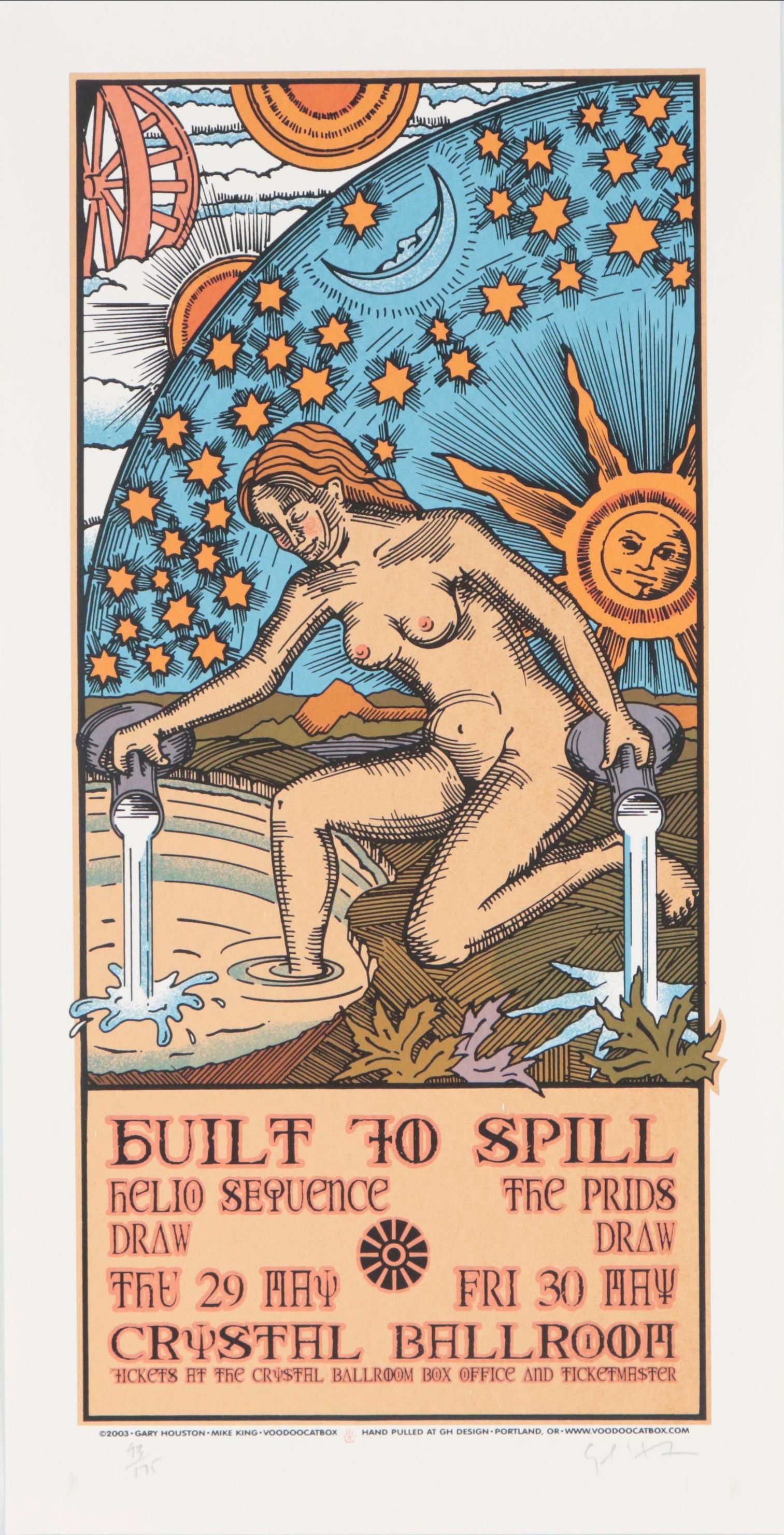 Built to Spill Serigraph Concert Poster by Gary Houston, 2003