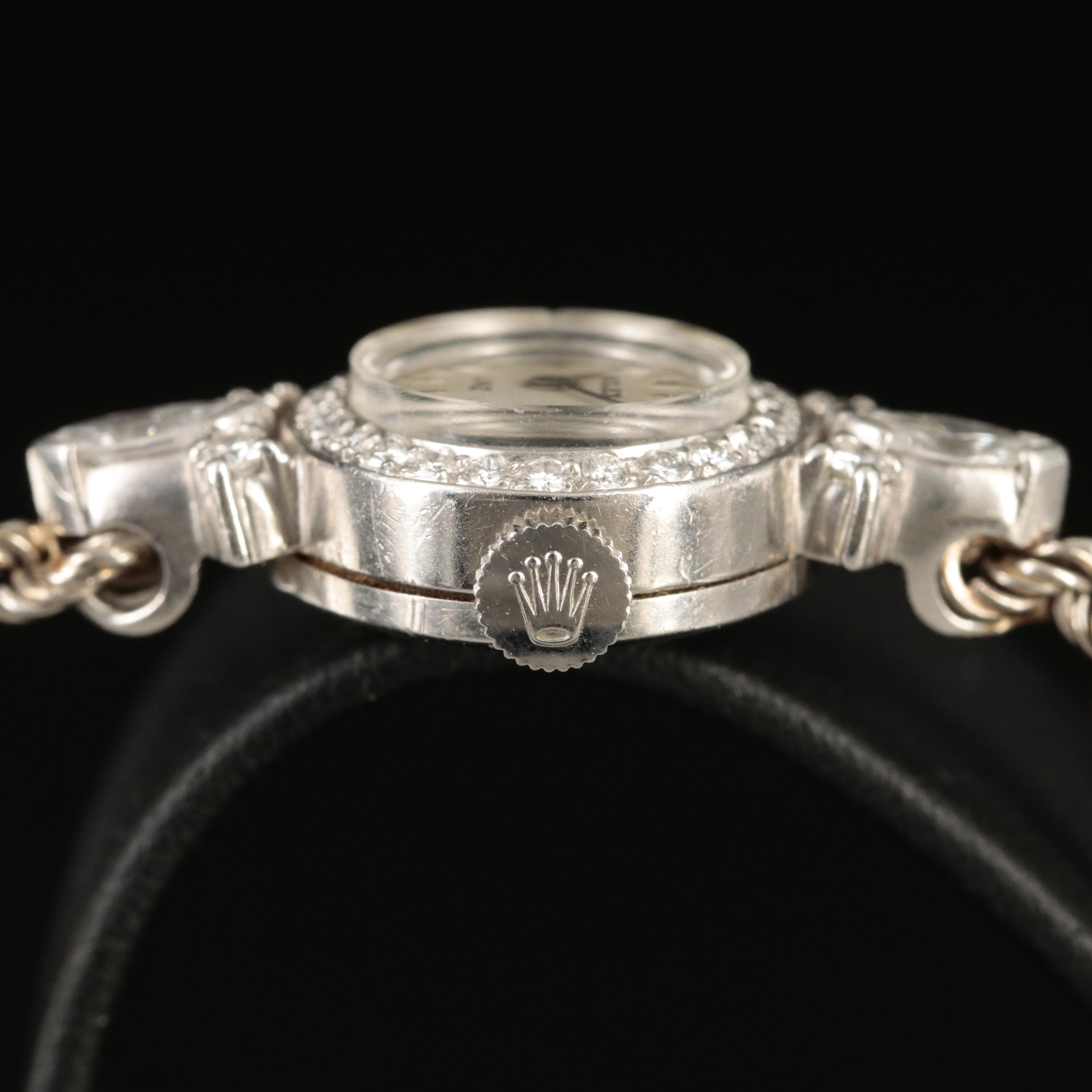 Vintage Rolex Platinum 0.73 CTW Diamond Watch