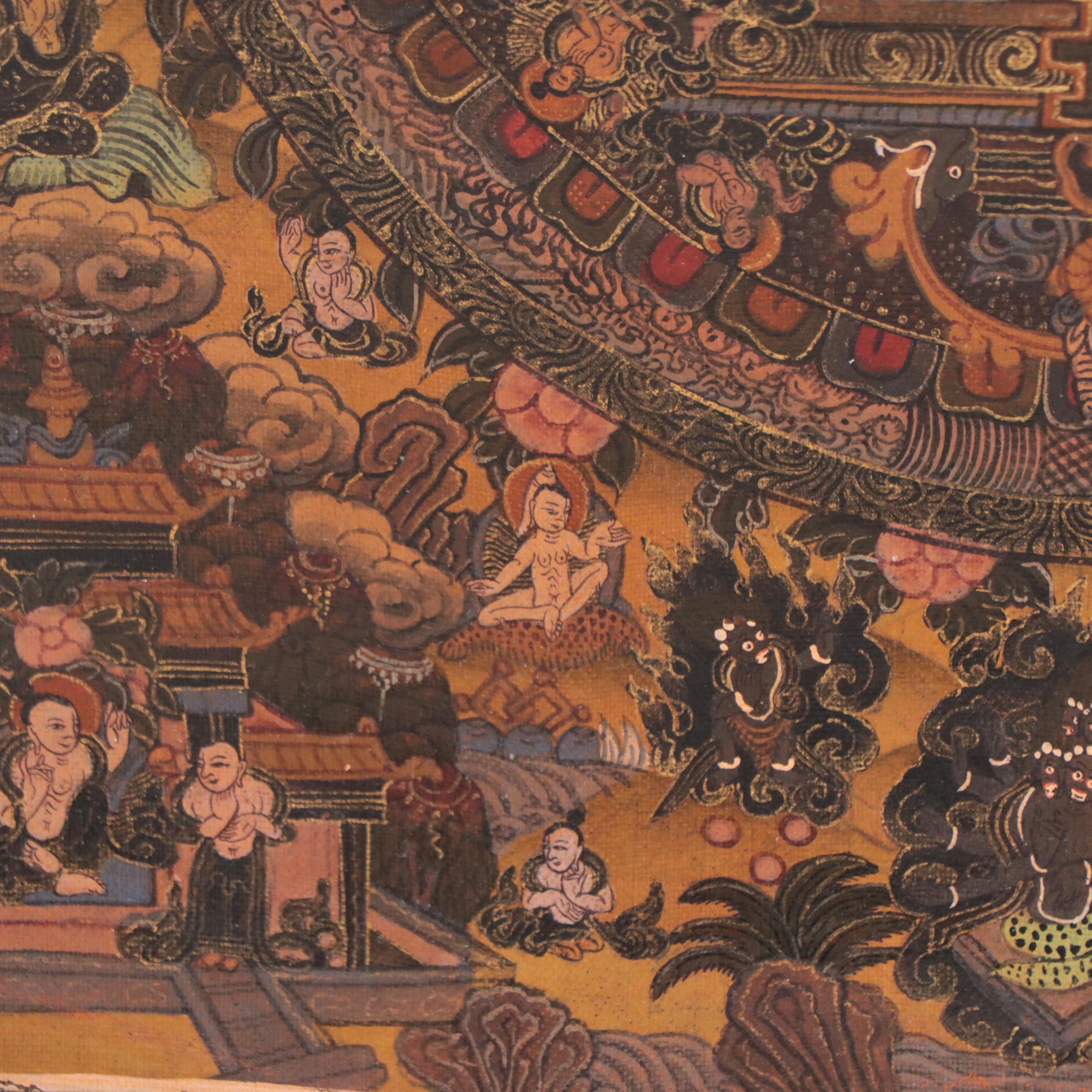 Buddhist Mandala Thangka Painting