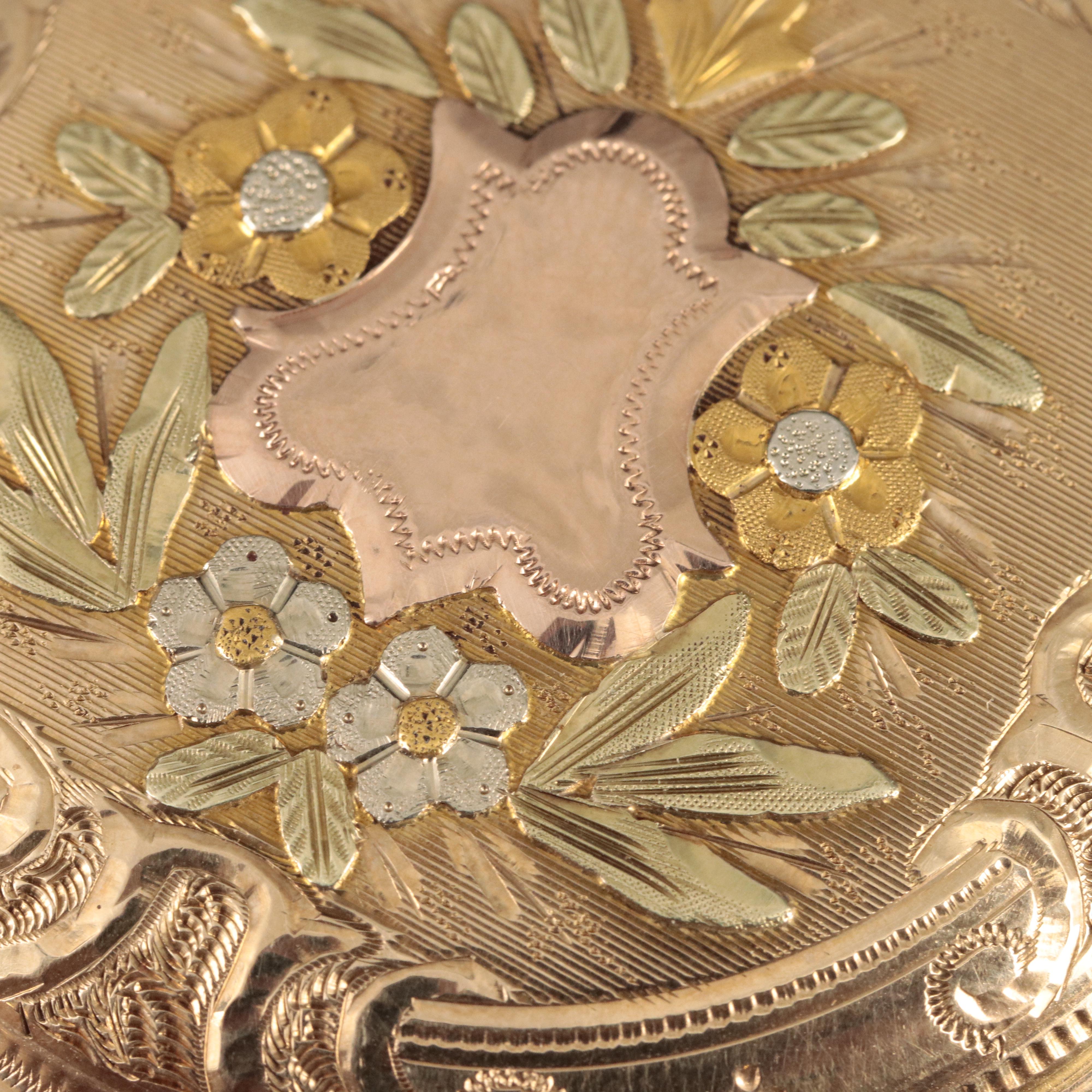 1918 Illinois 14K Box Hinge Hunter Cast Pocket Watch