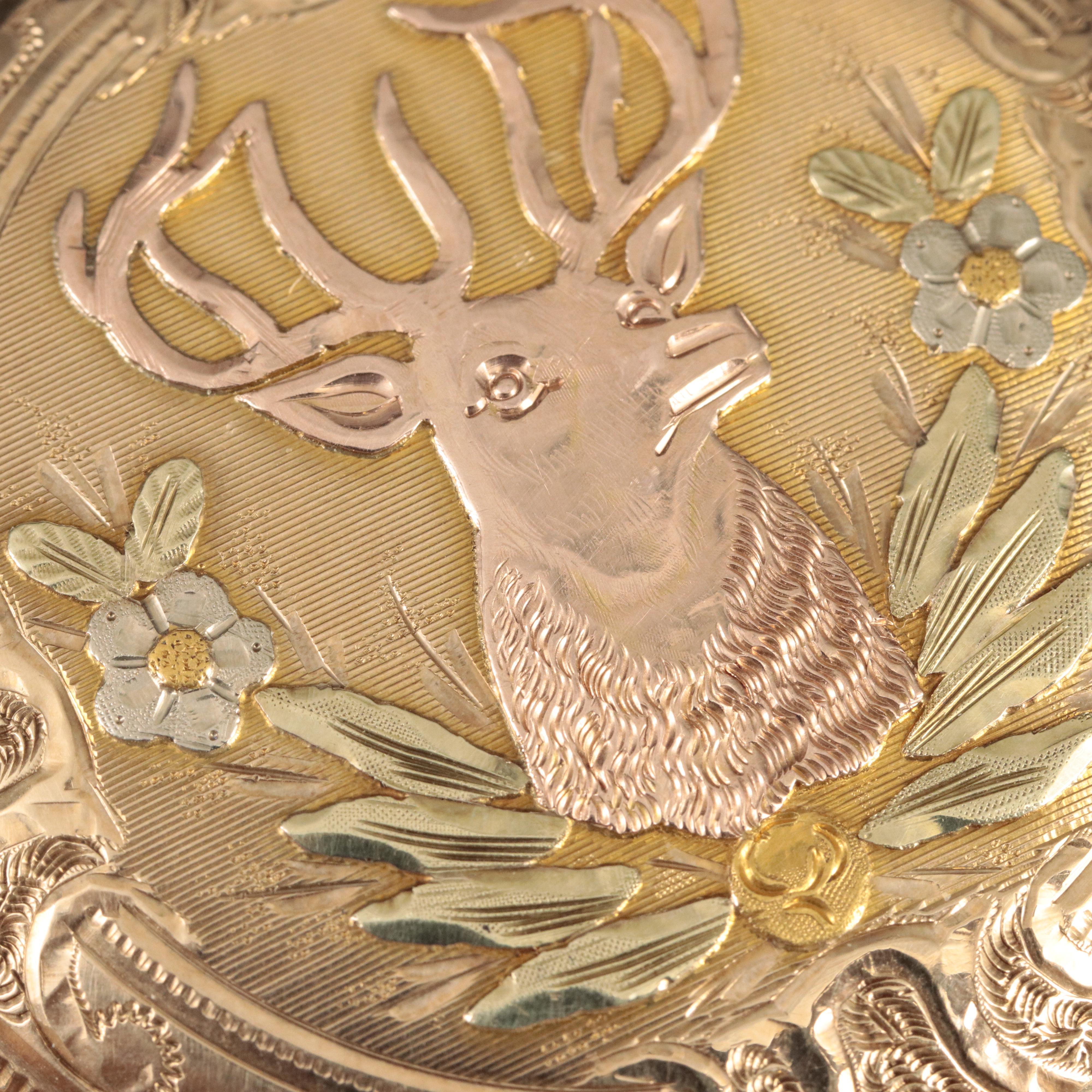 1918 Illinois 14K Box Hinge Hunter Cast Pocket Watch