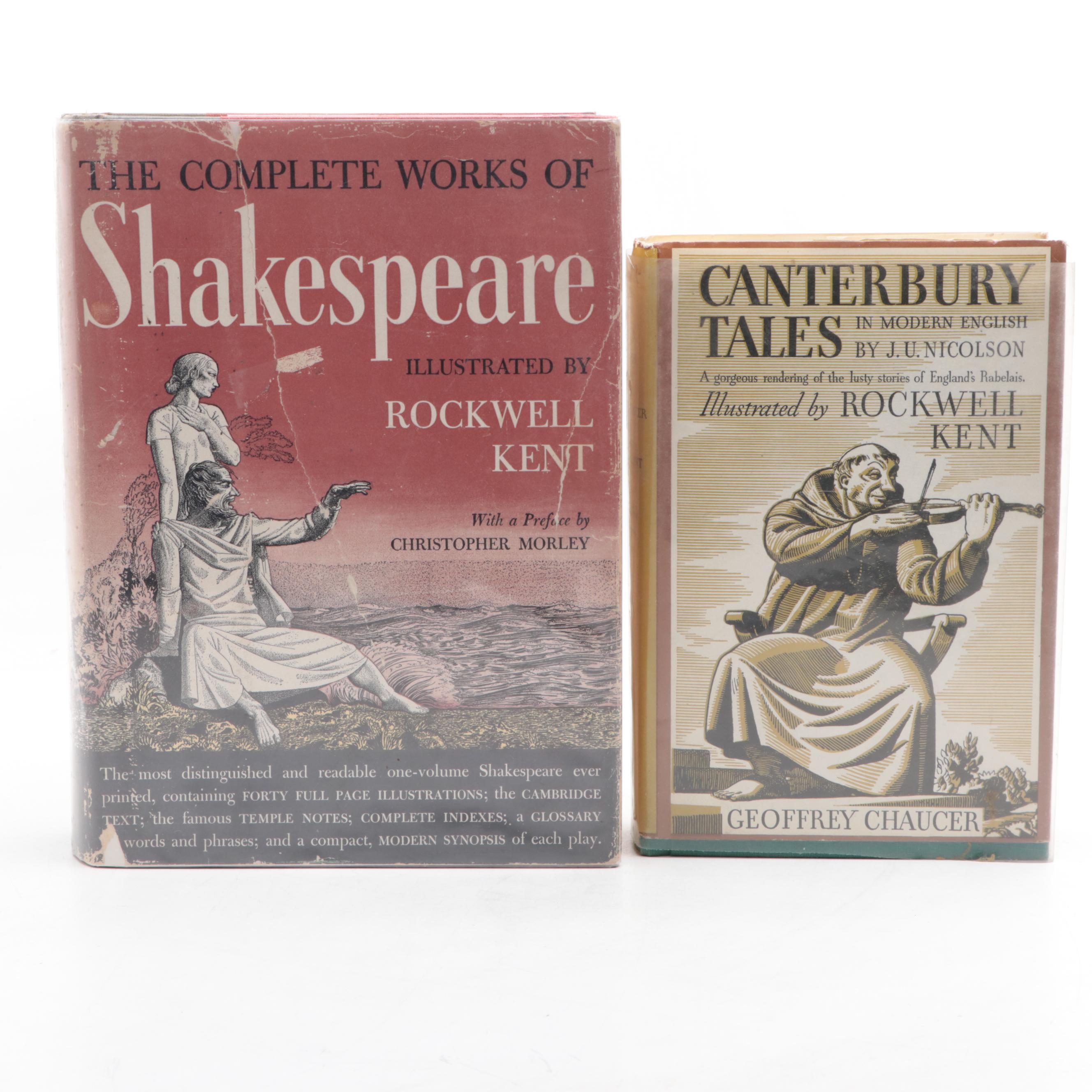 Rockwell Kent Illustrated "Canterbury Tales" and "Complete Works of Shakespeare"