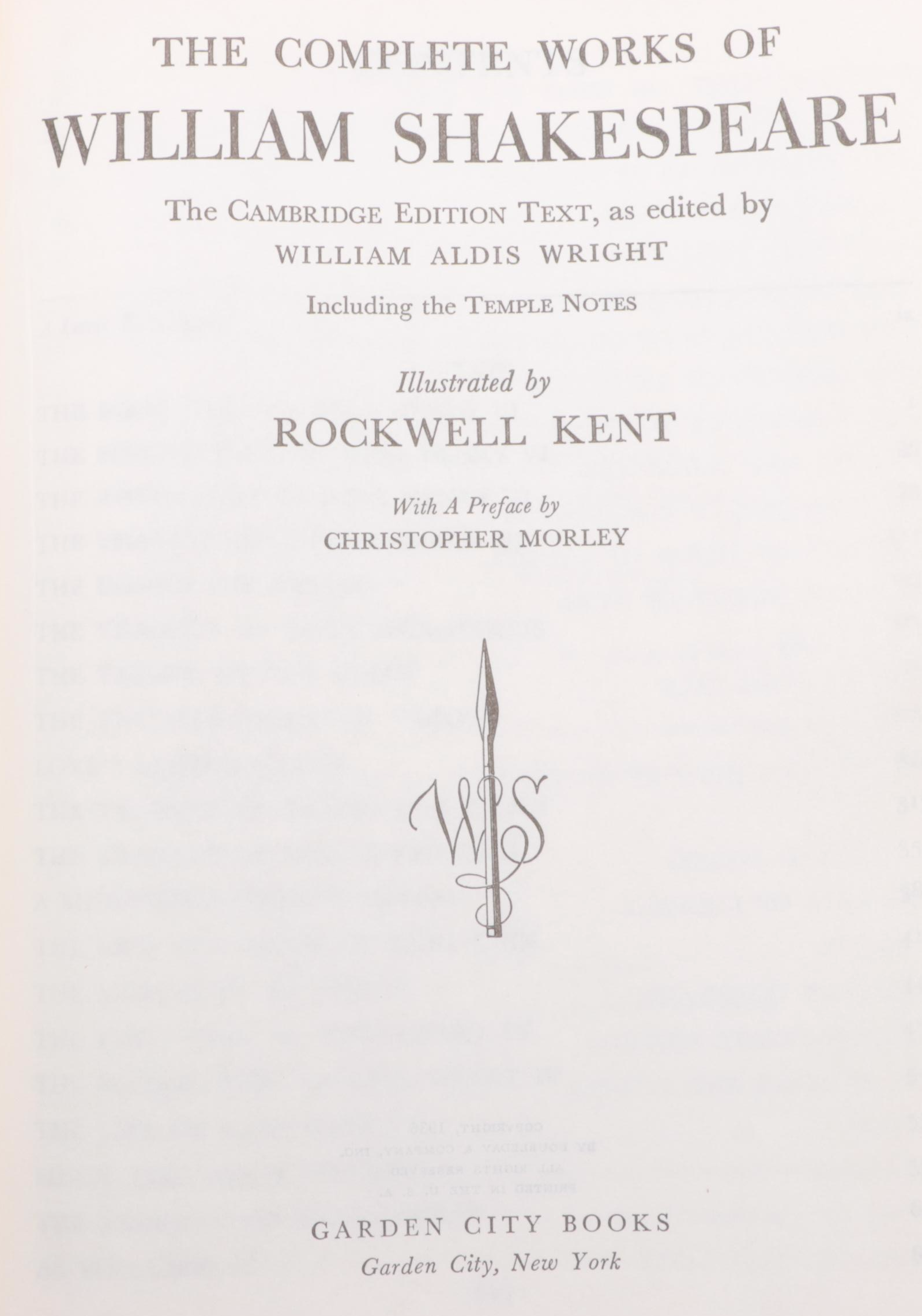 Rockwell Kent Illustrated "Canterbury Tales" and "Complete Works of Shakespeare"