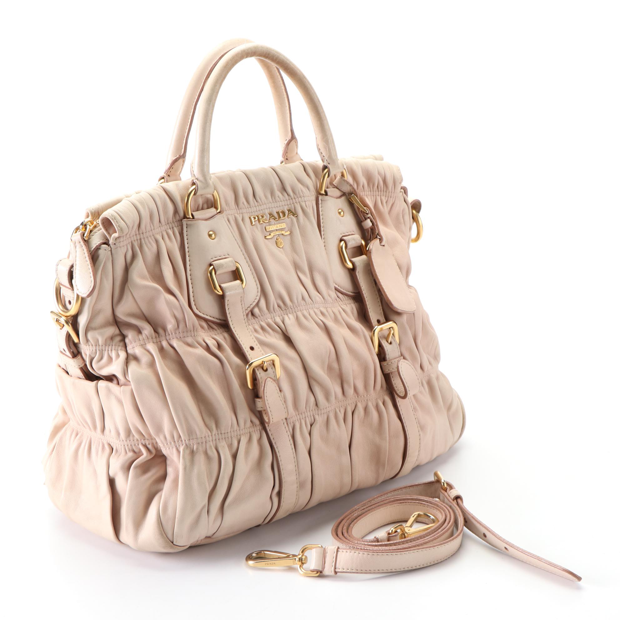 Prada Two-Way Tote in Nappa Gaufre Leather