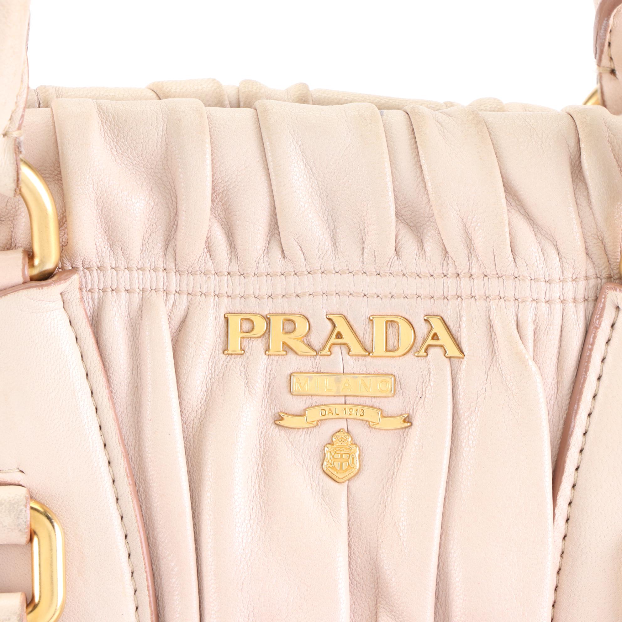 Prada Two-Way Tote in Nappa Gaufre Leather