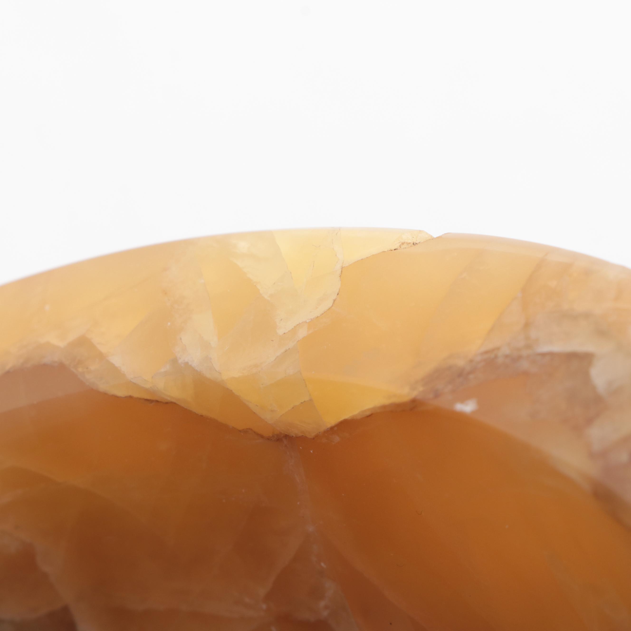 Carved and Polished Septarian Nodule Bowl