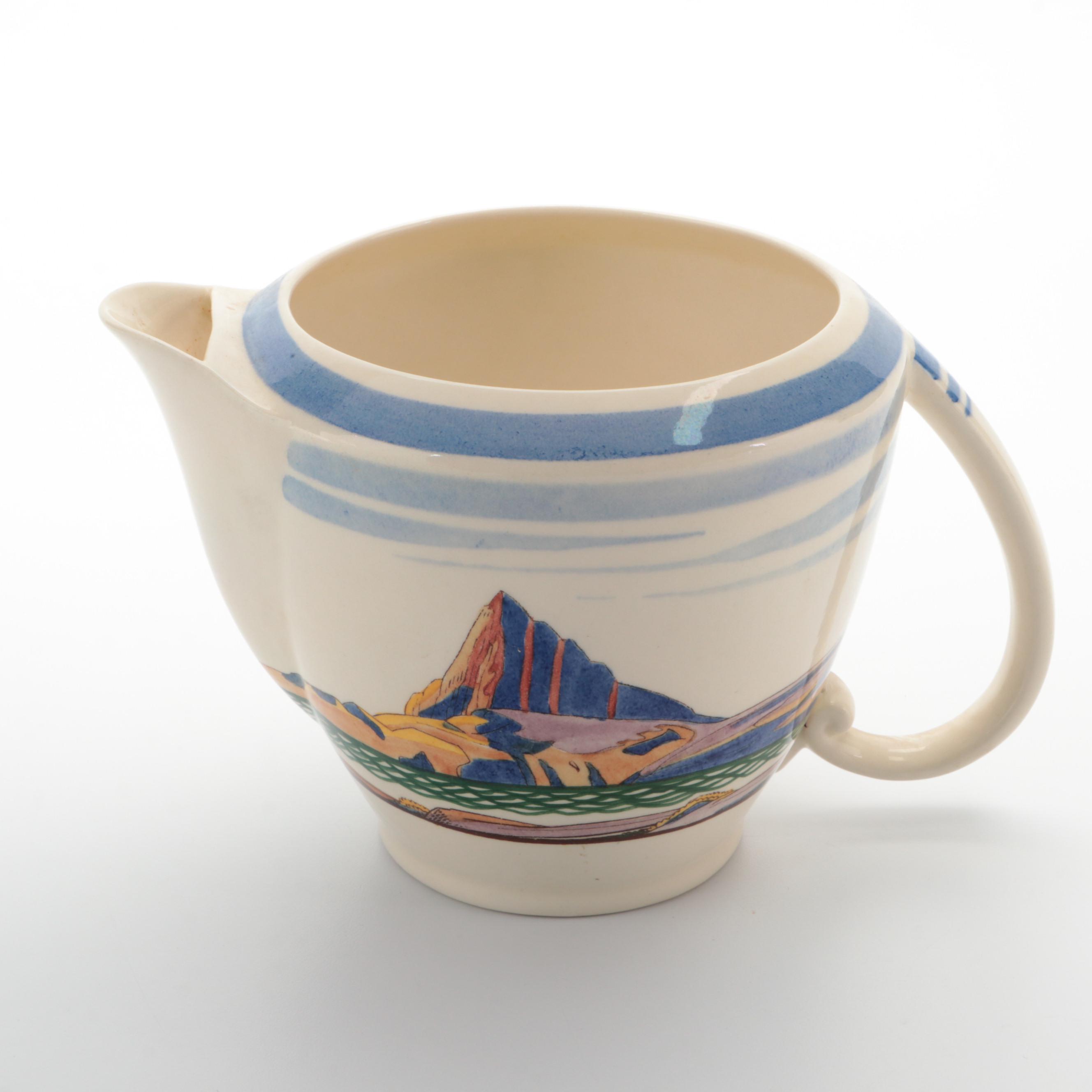 Rockwell Kent for Vernon Kilns "Salamina" Pitcher and Serving Bowls, Mid-20th C.