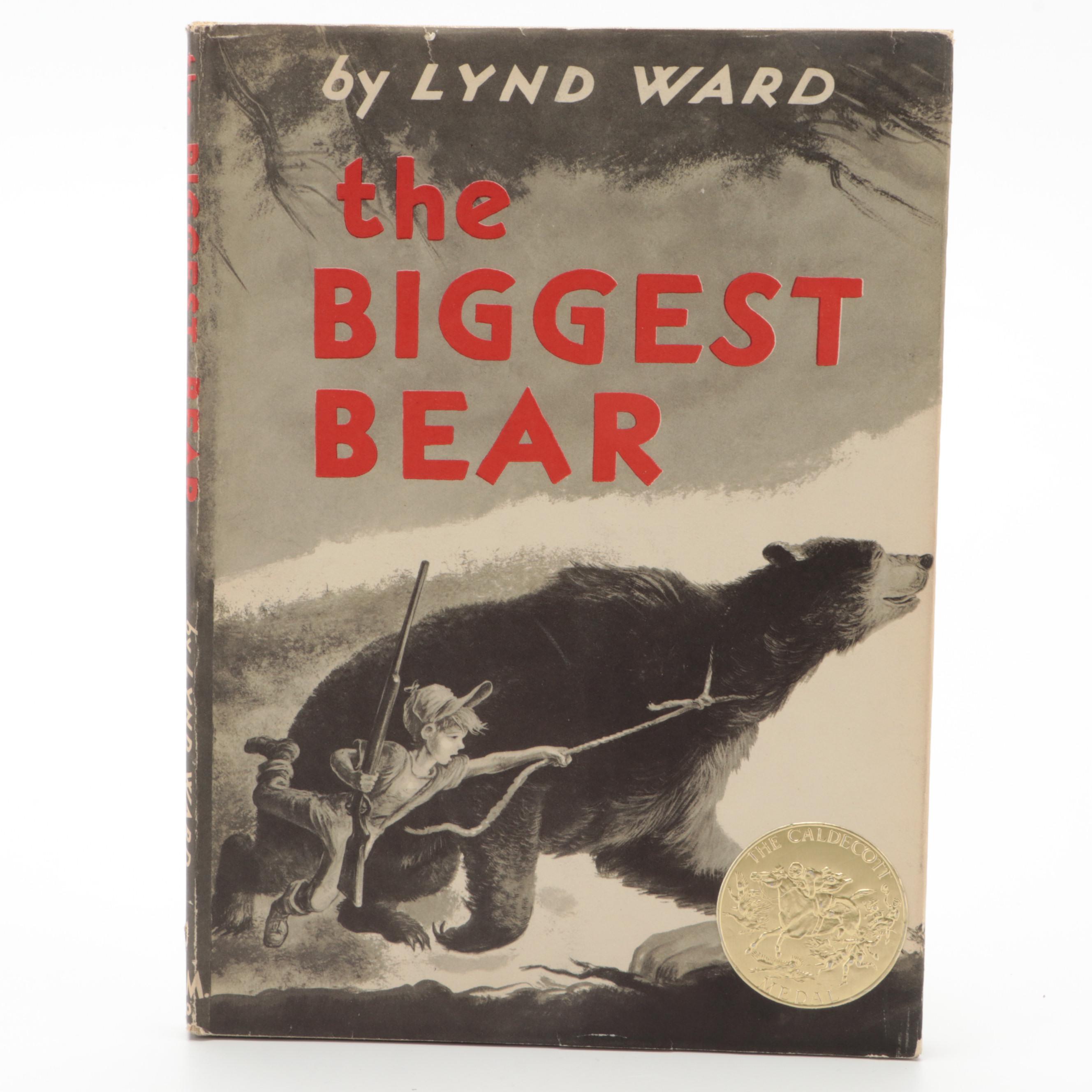 Lynd Ward Signed First Edition "The Biggest Bear" with Japanese Language Edition