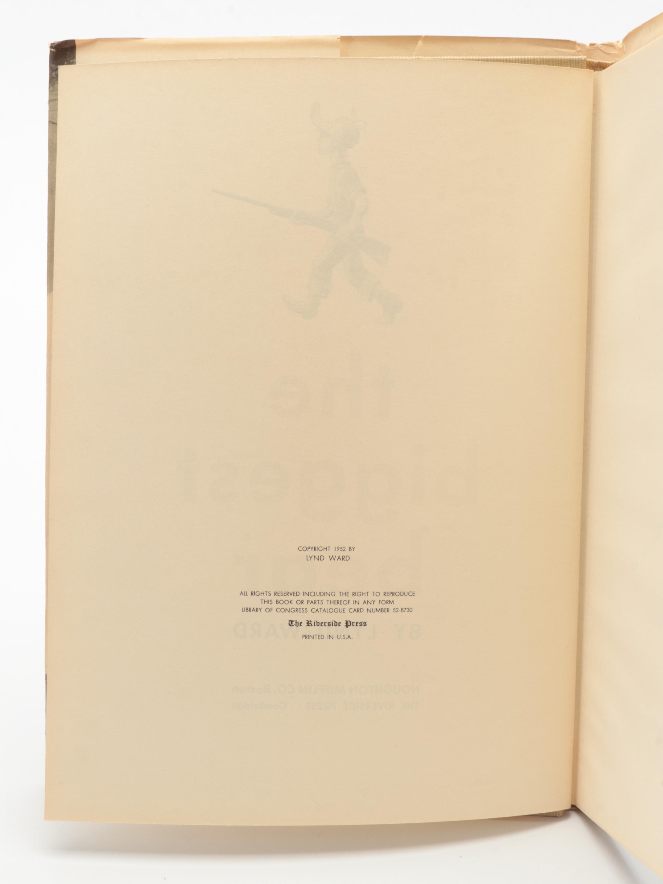 Lynd Ward Signed First Edition "The Biggest Bear" with Japanese Language Edition