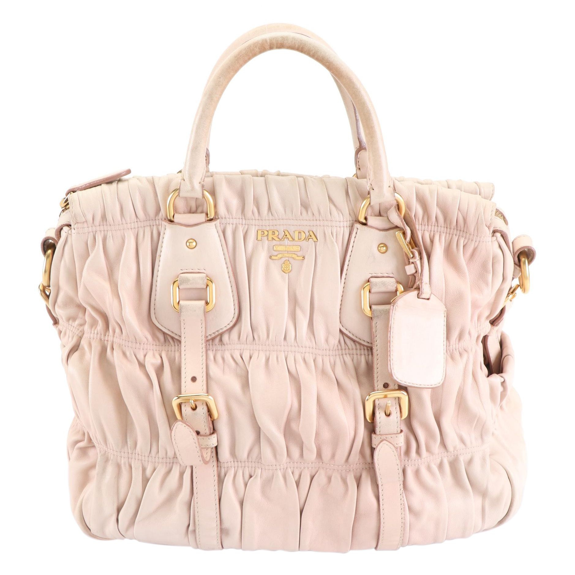 Prada Two-Way Tote in Nappa Gaufre Leather