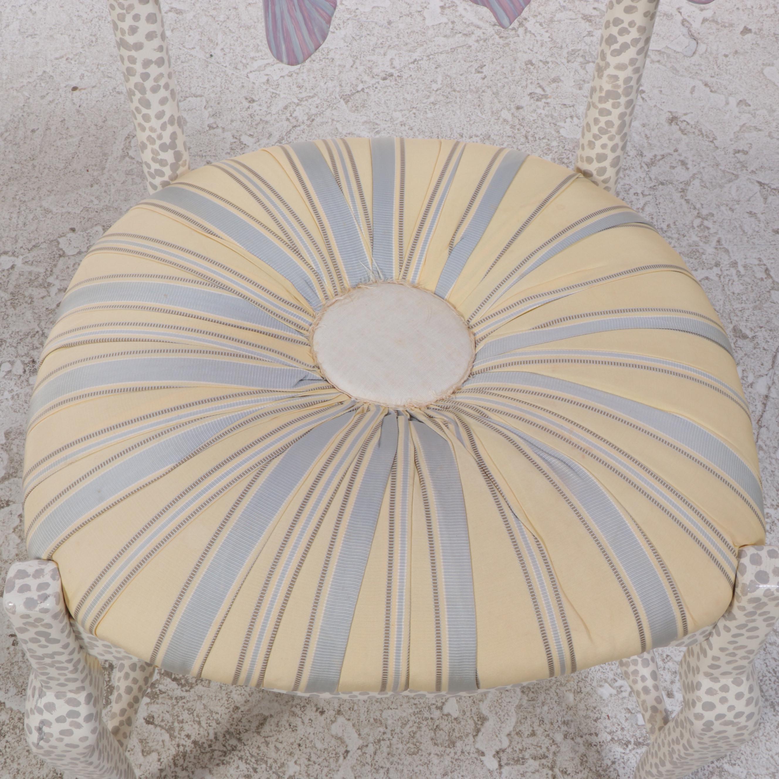 MacKenzie-Childs "Freckle Fish" Paint-Decorated Side Chair