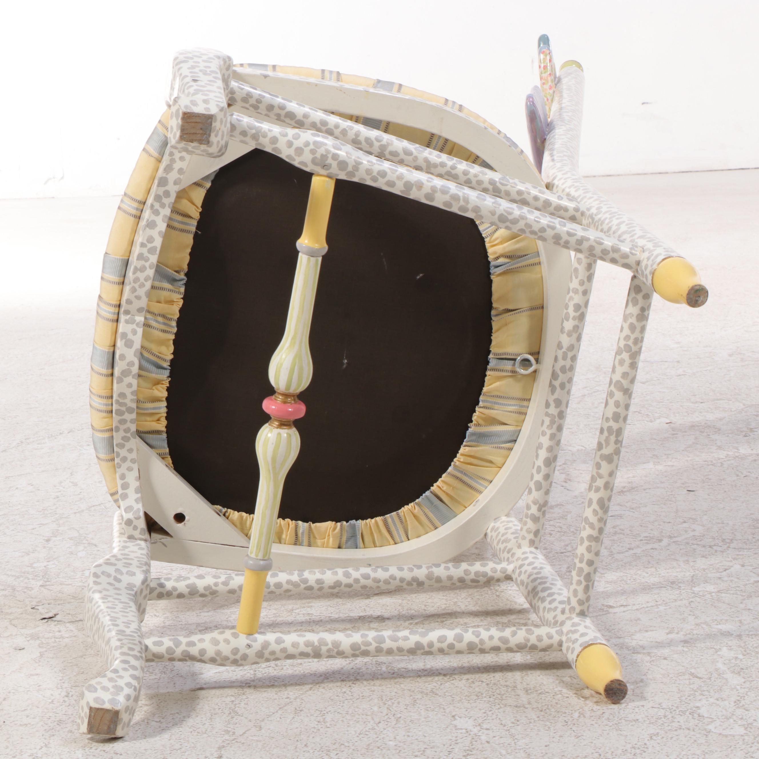 MacKenzie-Childs "Freckle Fish" Paint-Decorated Side Chair
