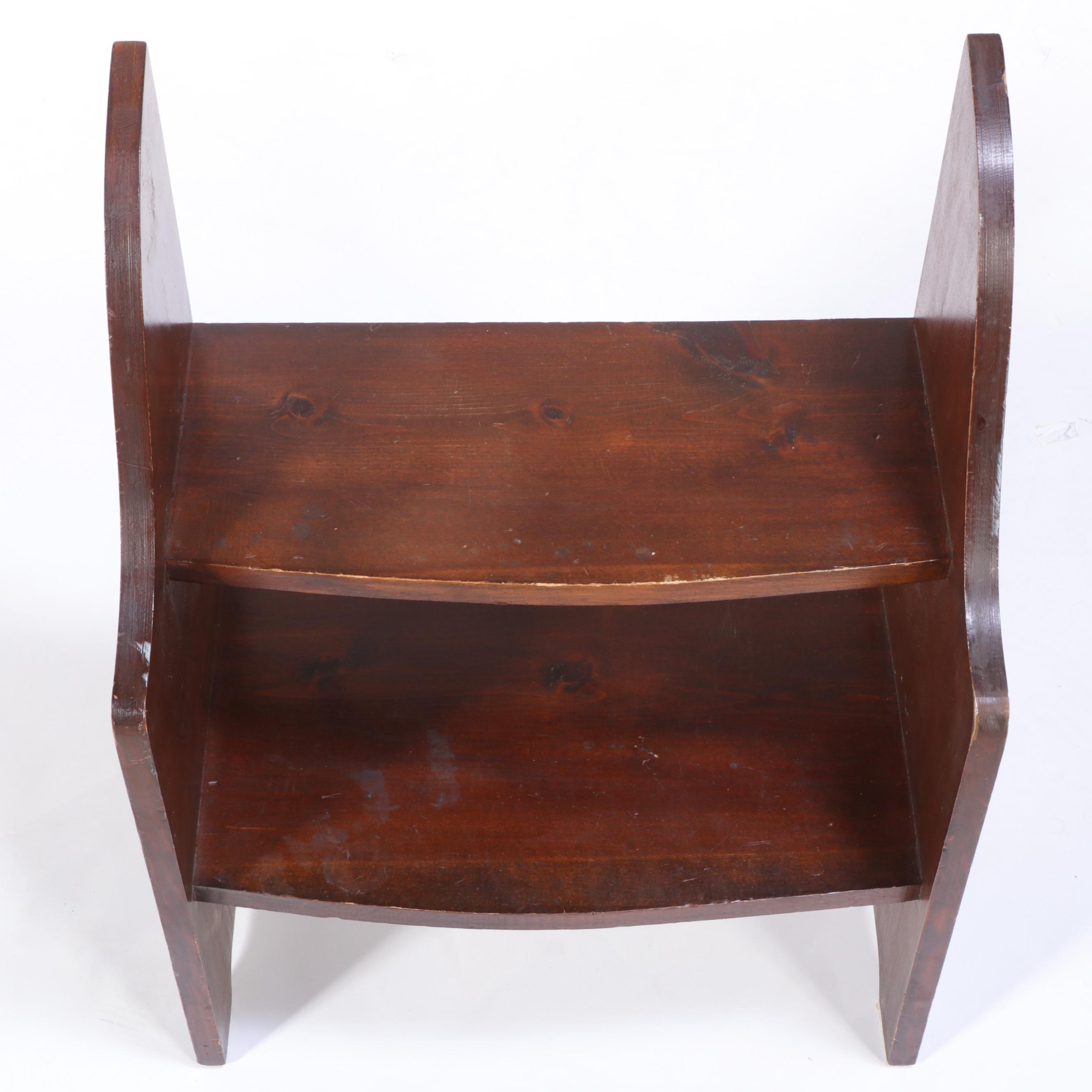 Arts & Crafts Pine Step Stool, Early 20th Century