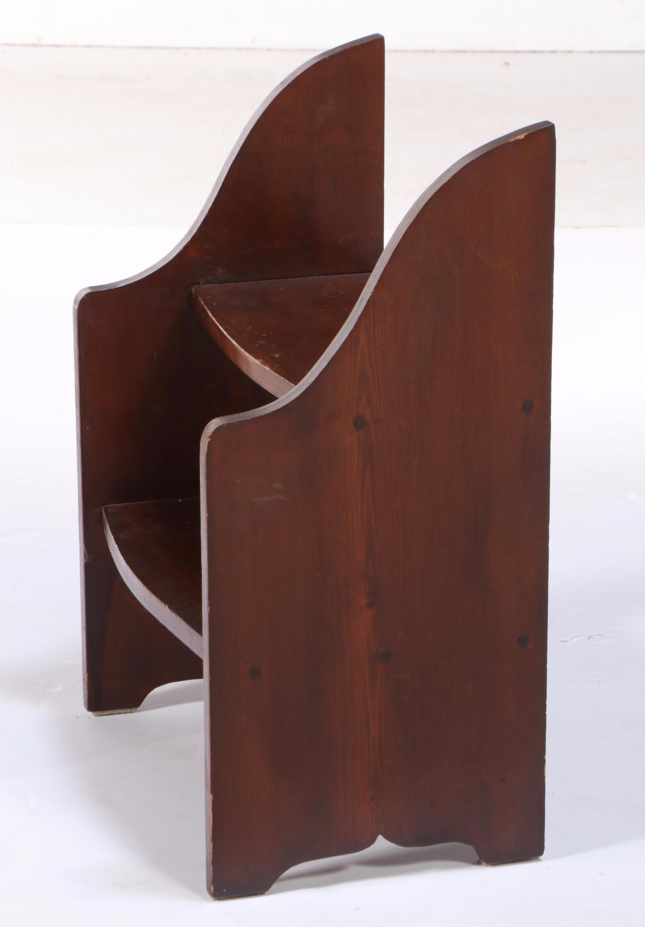 Arts & Crafts Pine Step Stool, Early 20th Century