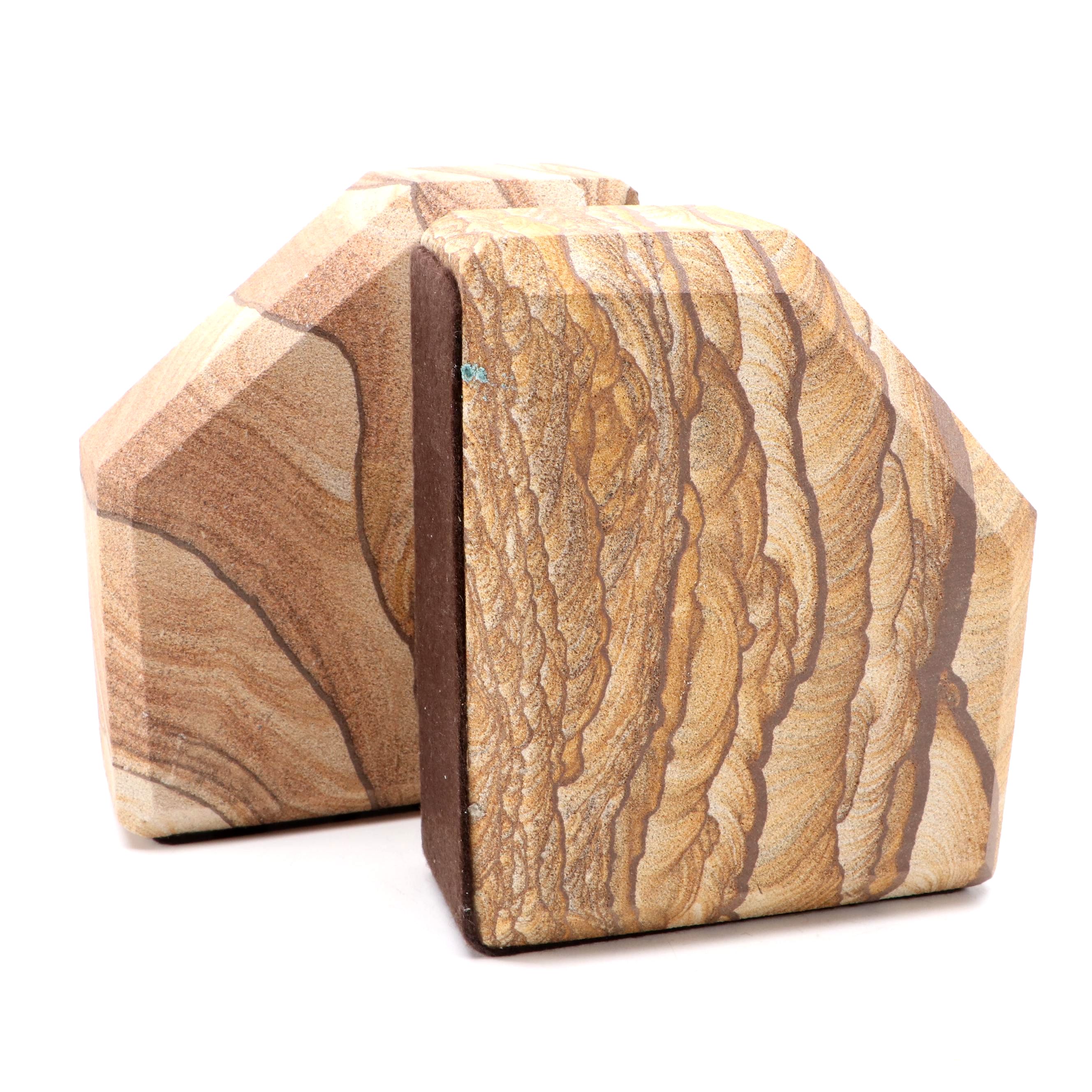 Beveled Sandstone Bookends