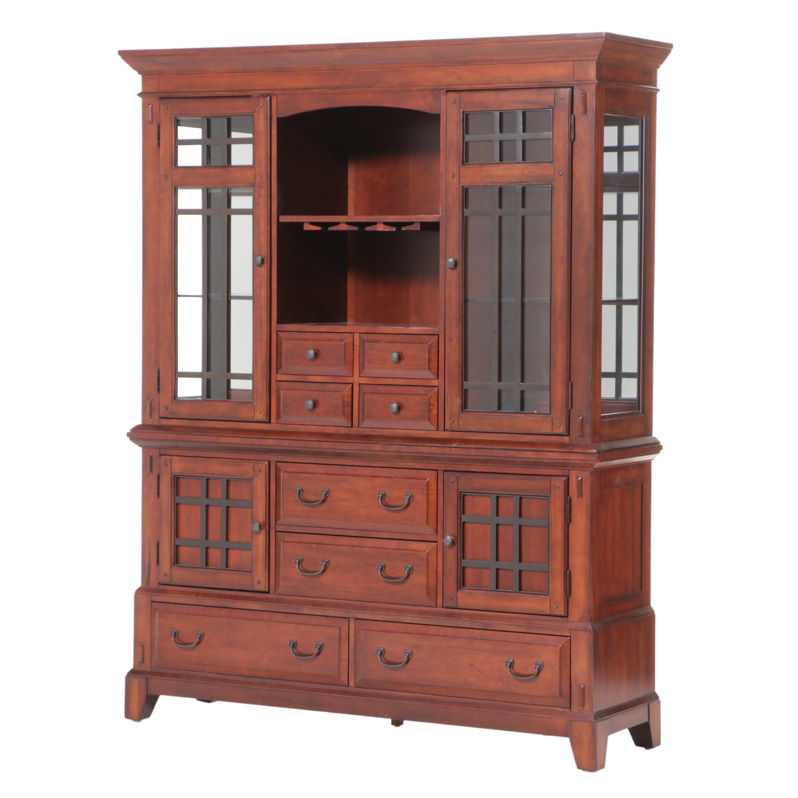Broyhill "Vantana" Arts & Crafts Style Cherry-Veneered China Cabinet