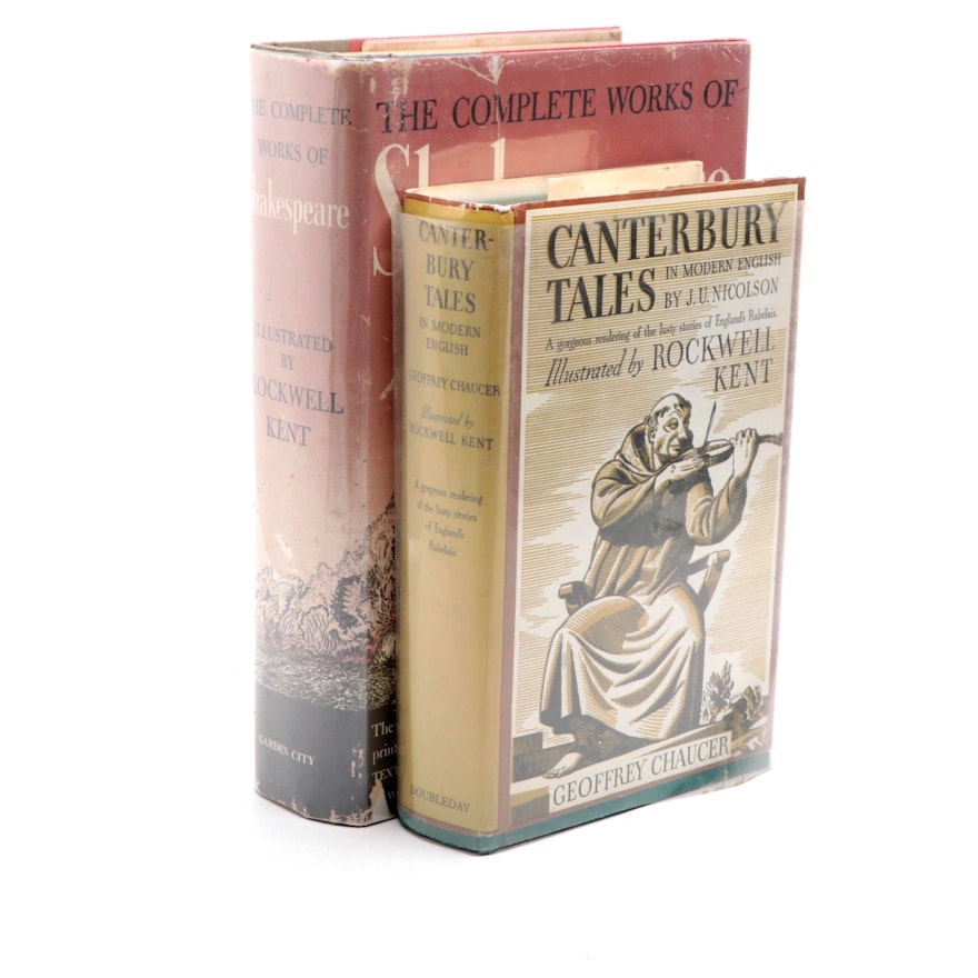Rockwell Kent Illustrated "Canterbury Tales" and "Complete Works of Shakespeare"