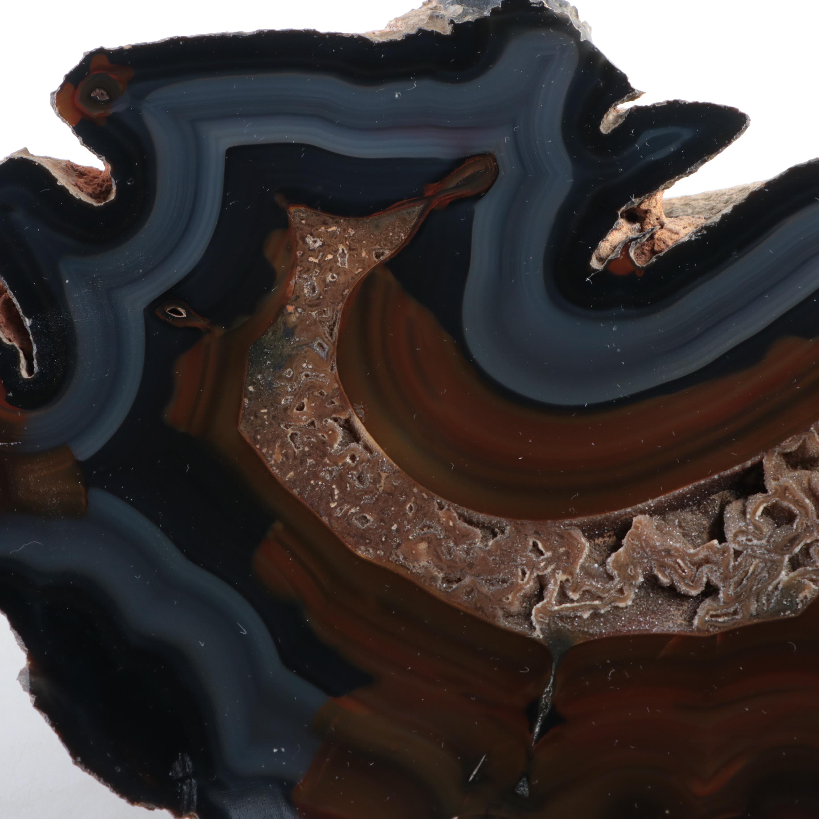 Partially Polished Agate Specimen
