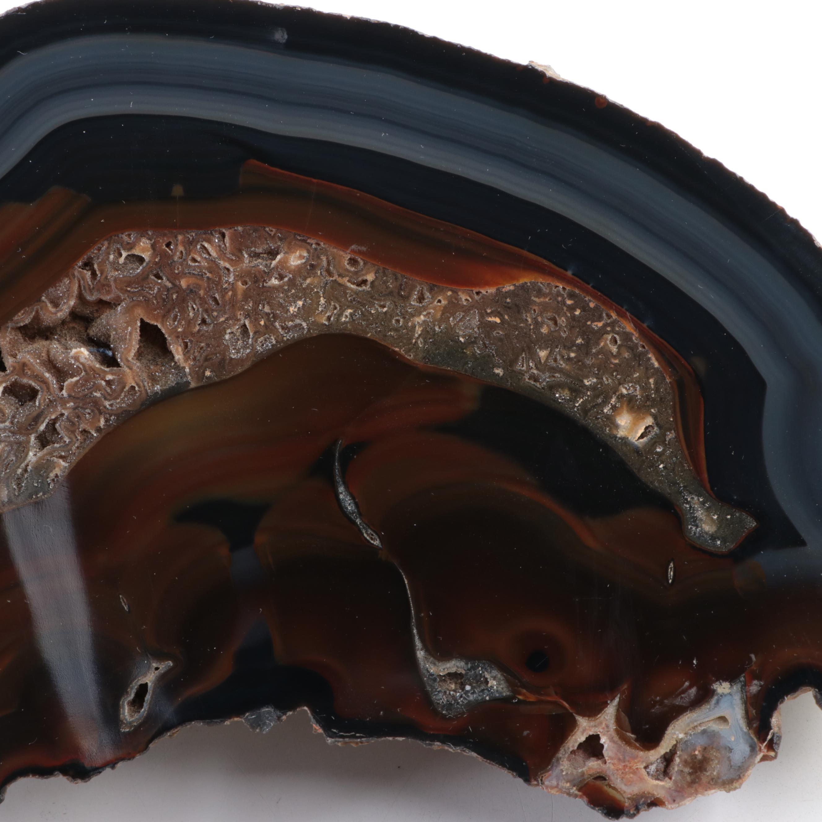 Partially Polished Agate Specimen