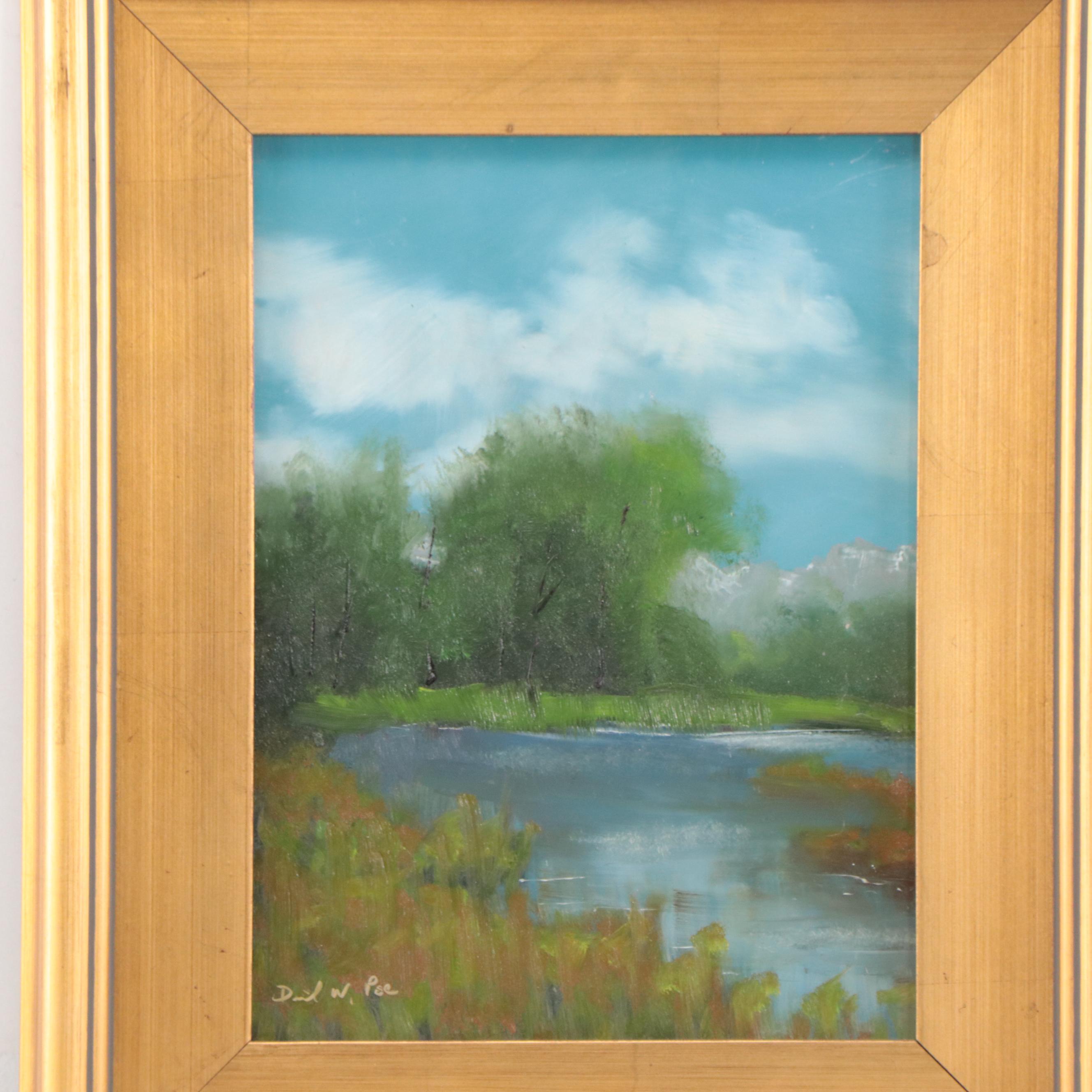 David Wesley Poe Landscape Oil Painting, 21st Century