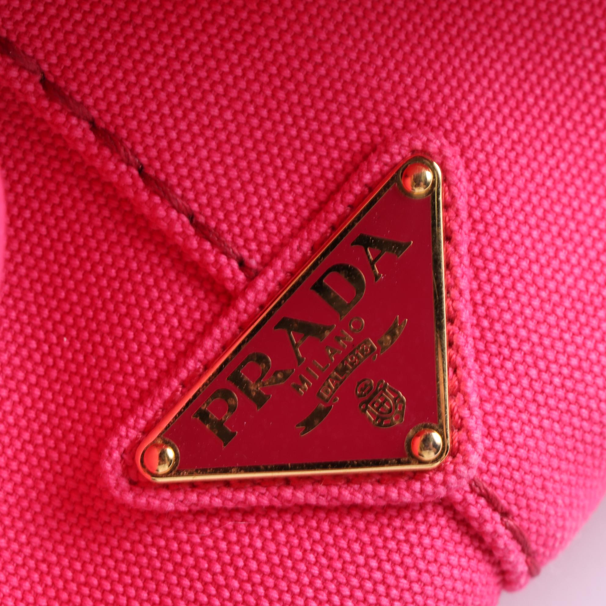 Prada Canapa Tote Bag in Pink Canvas