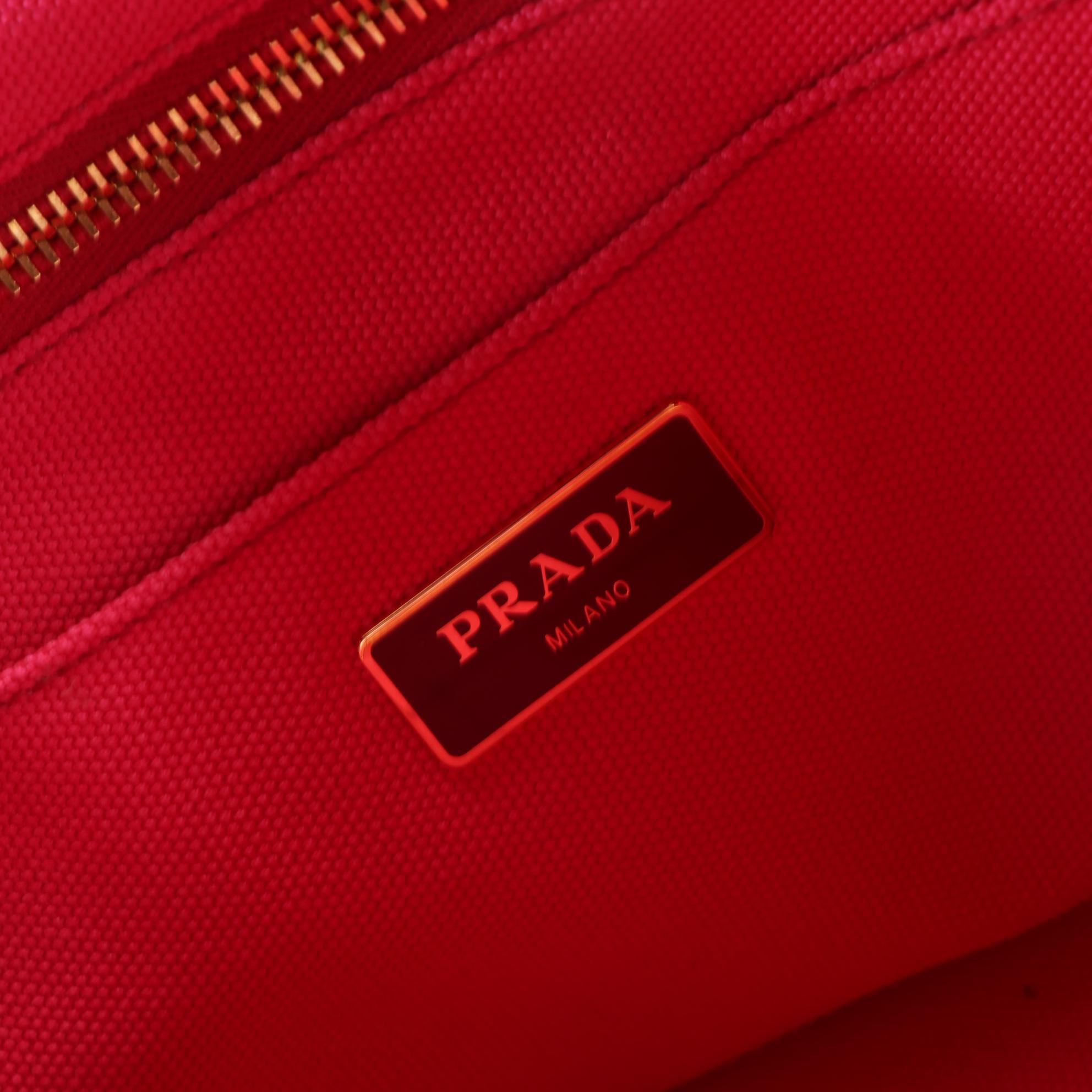 Prada Canapa Tote Bag in Pink Canvas