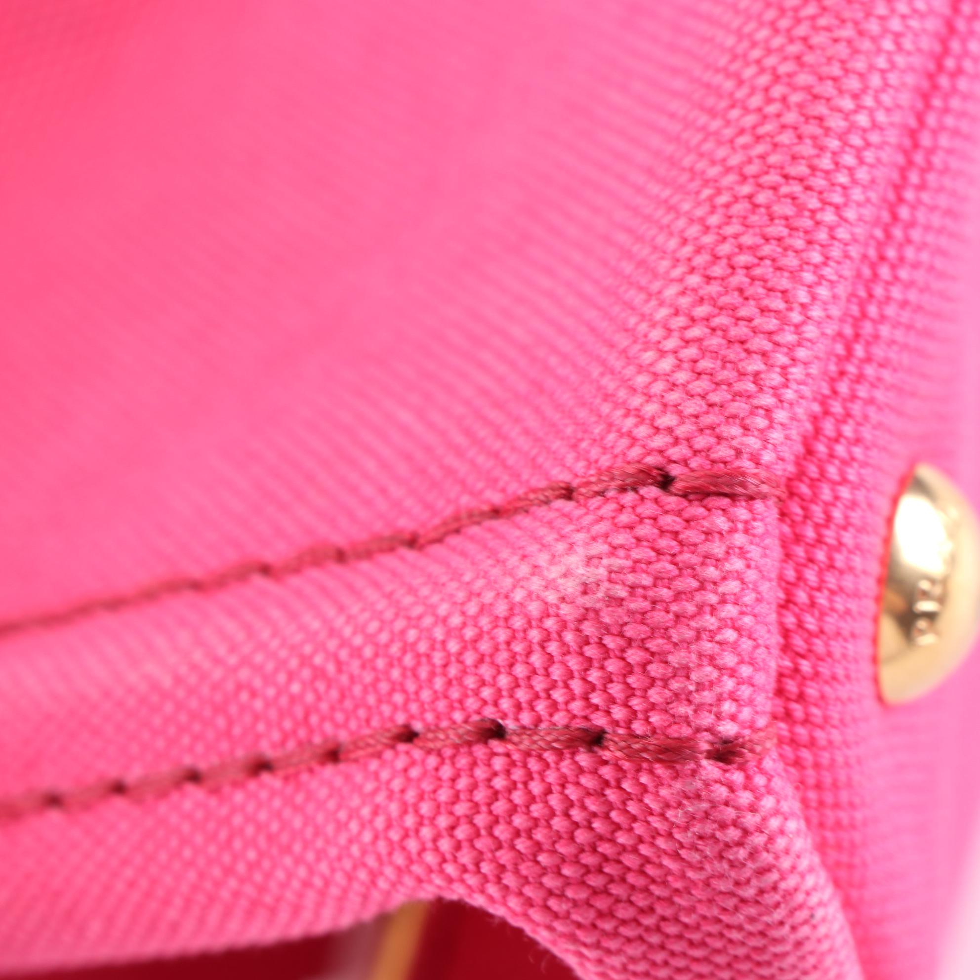 Prada Canapa Tote Bag in Pink Canvas