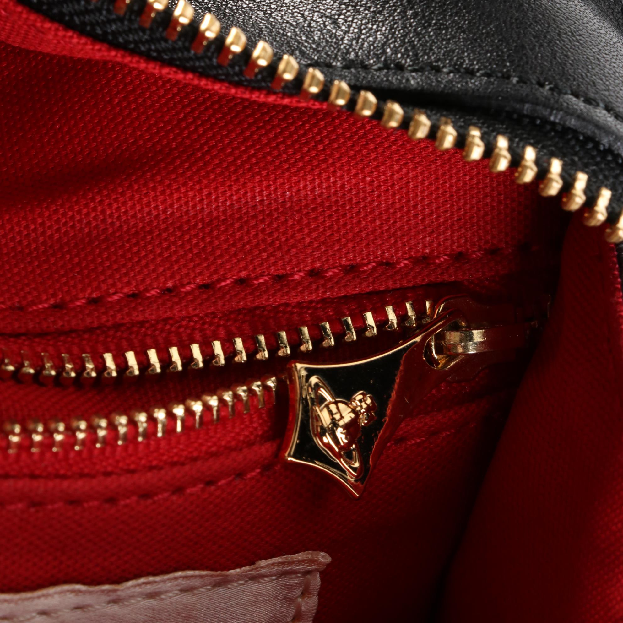 Vivienne Westwood Graffiti Leopard Print Bag in Canvas with Gold Tone Orb Charm