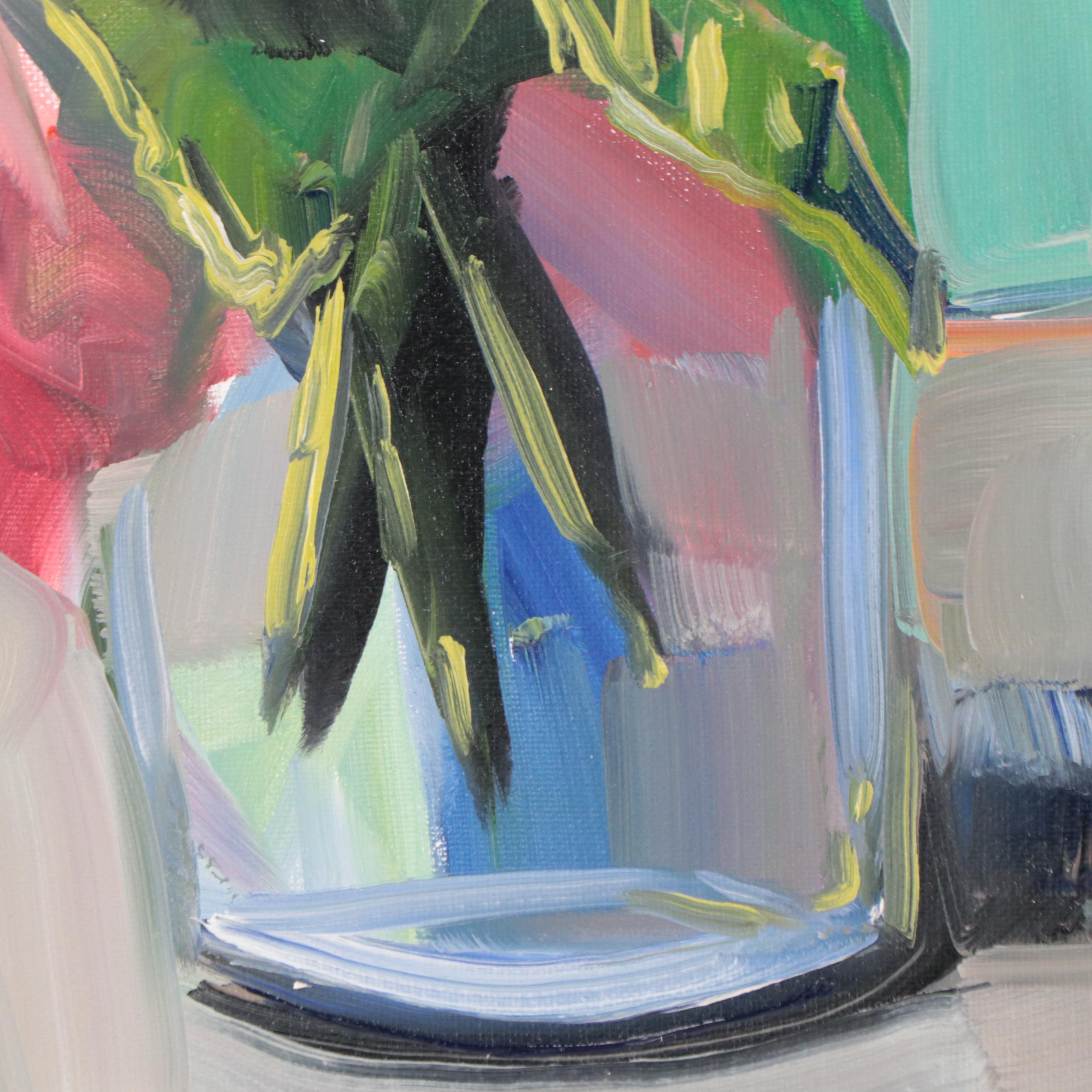 José M. Lima Floral Still Life Oil Painting, 2021