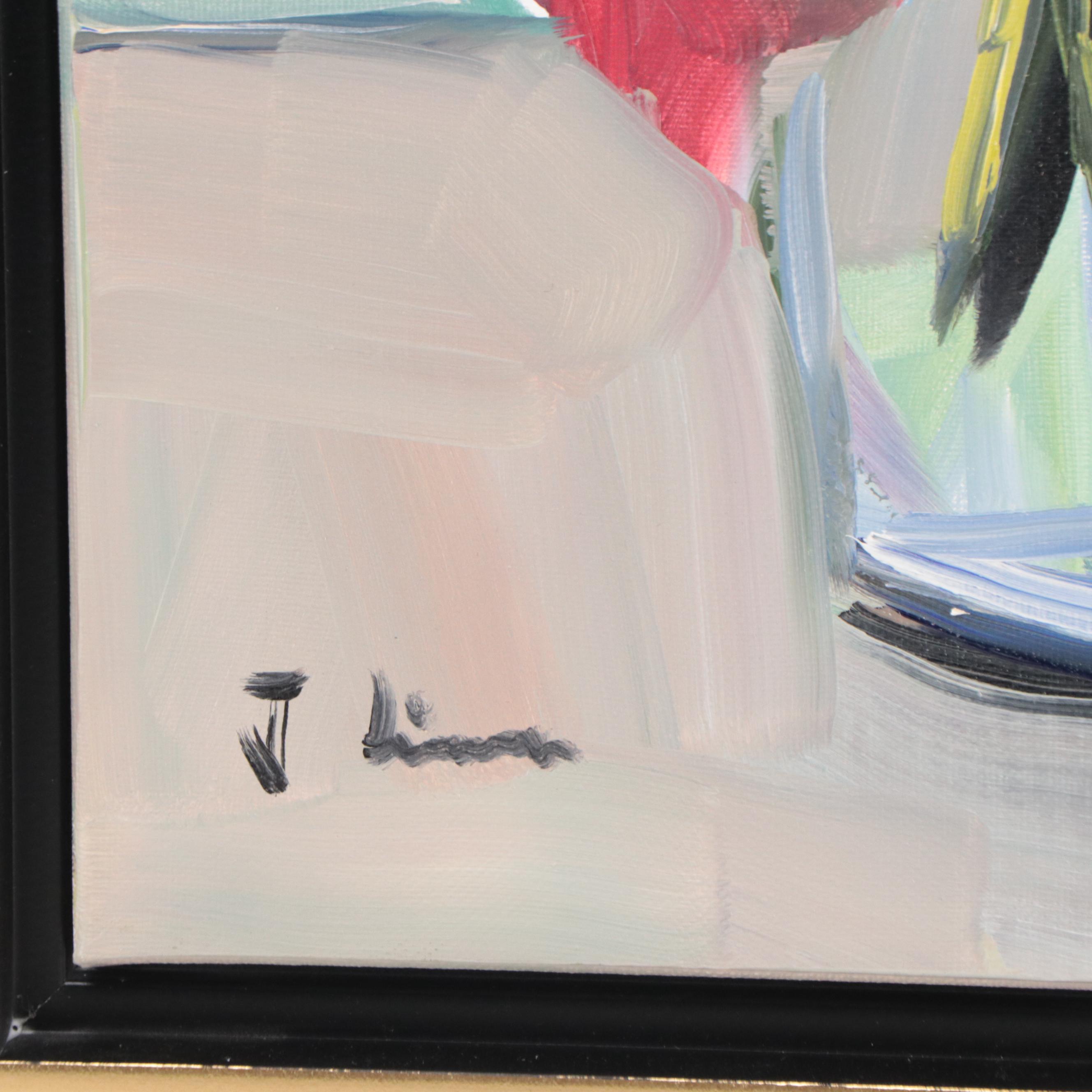 José M. Lima Floral Still Life Oil Painting, 2021