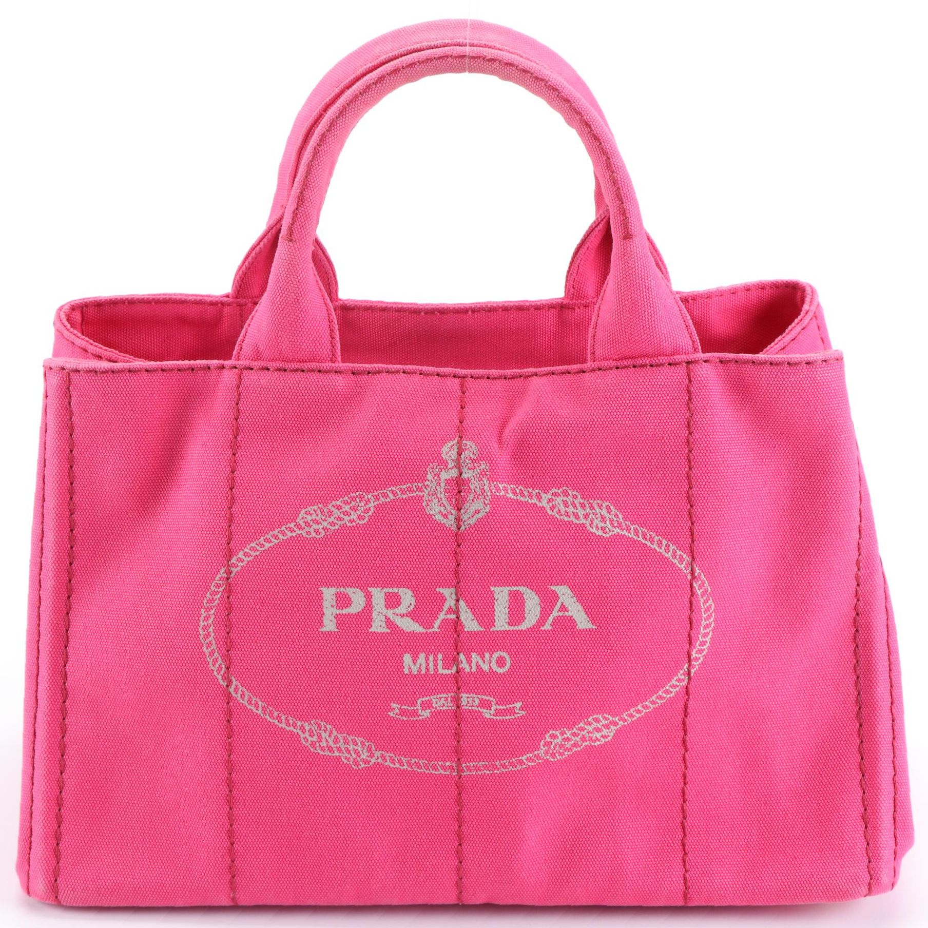 Prada Canapa Tote Bag in Pink Canvas