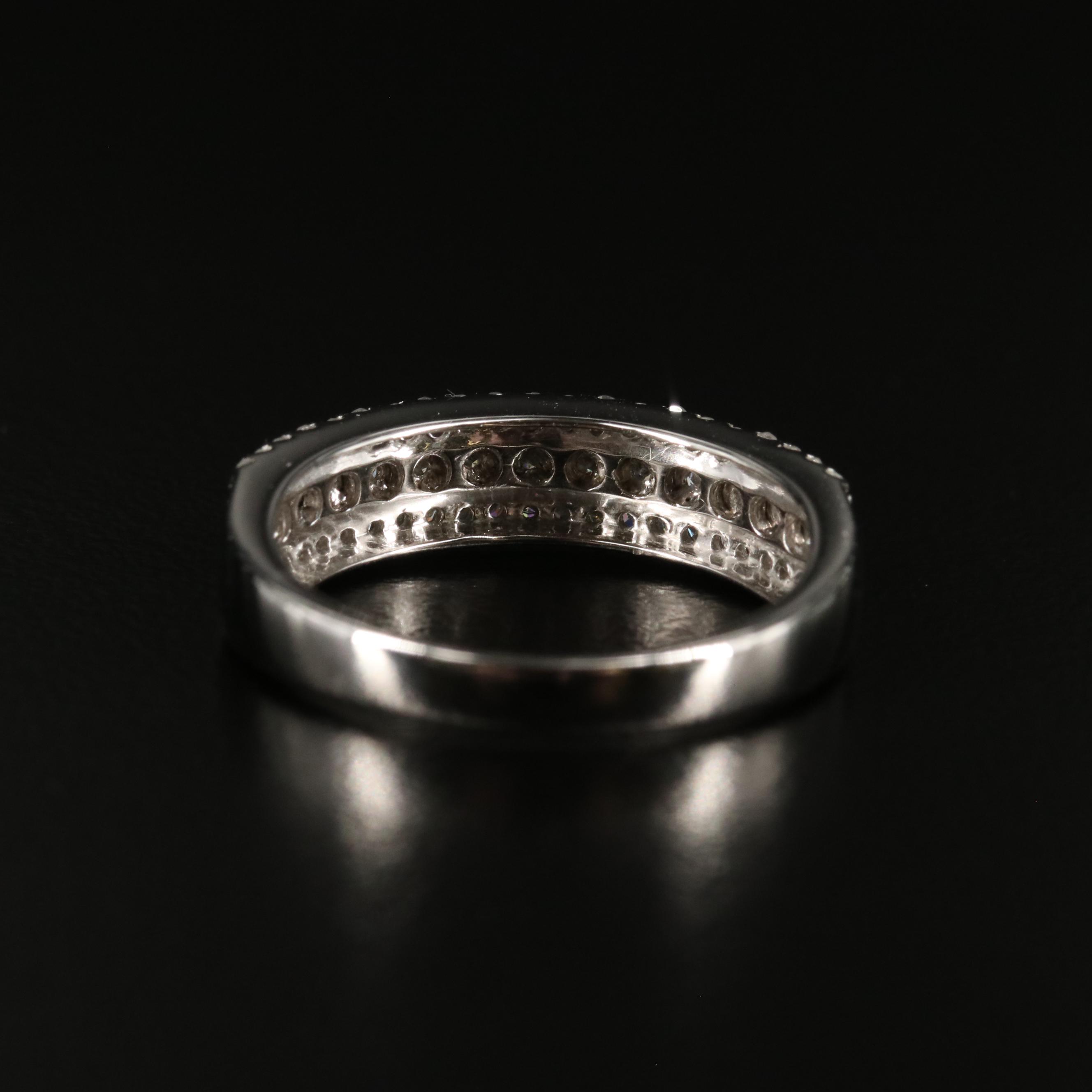 Sterling Three Row Diamond Band