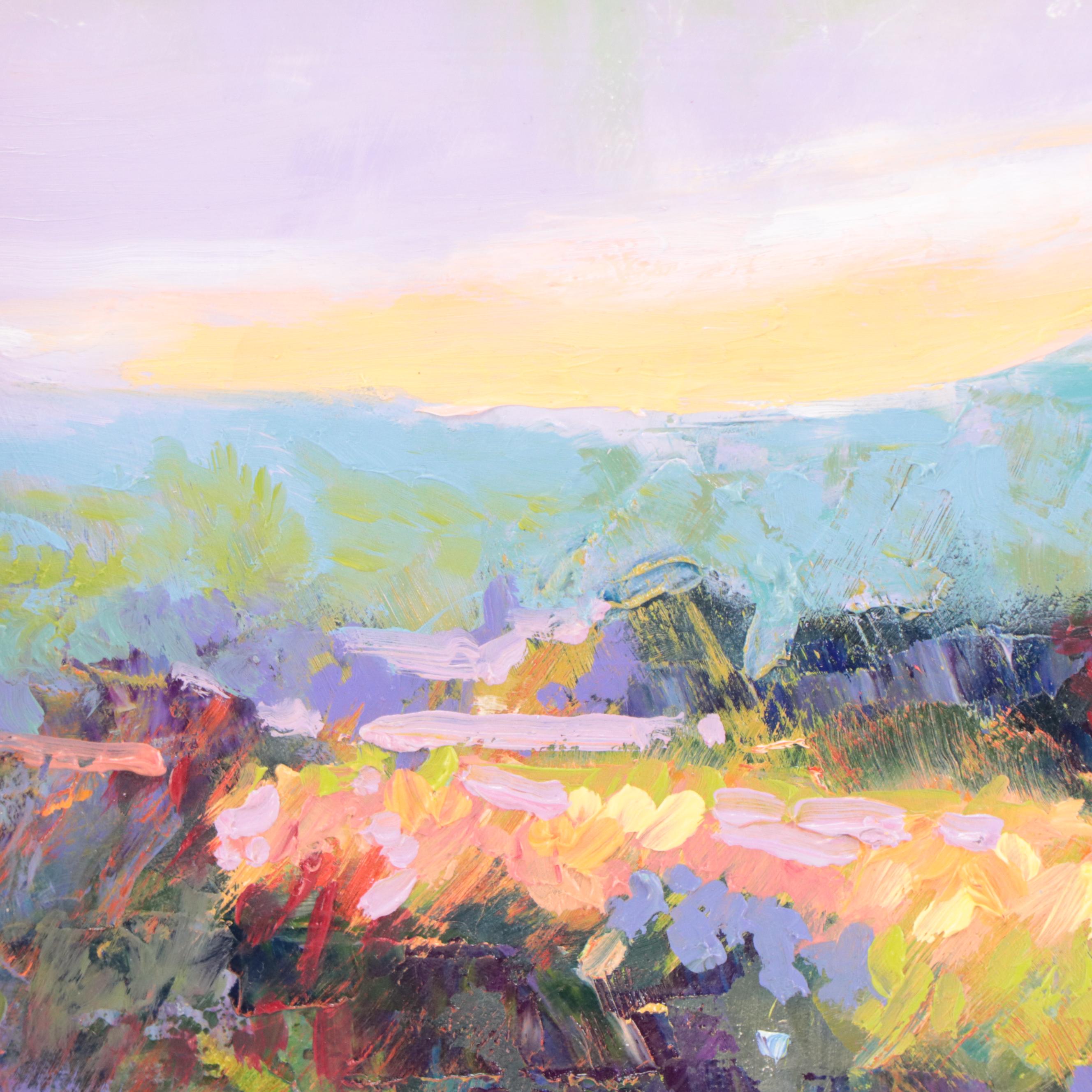 Charlotte Fitzgerald Impressionist Style Landscape Oil Painting, 21st Century