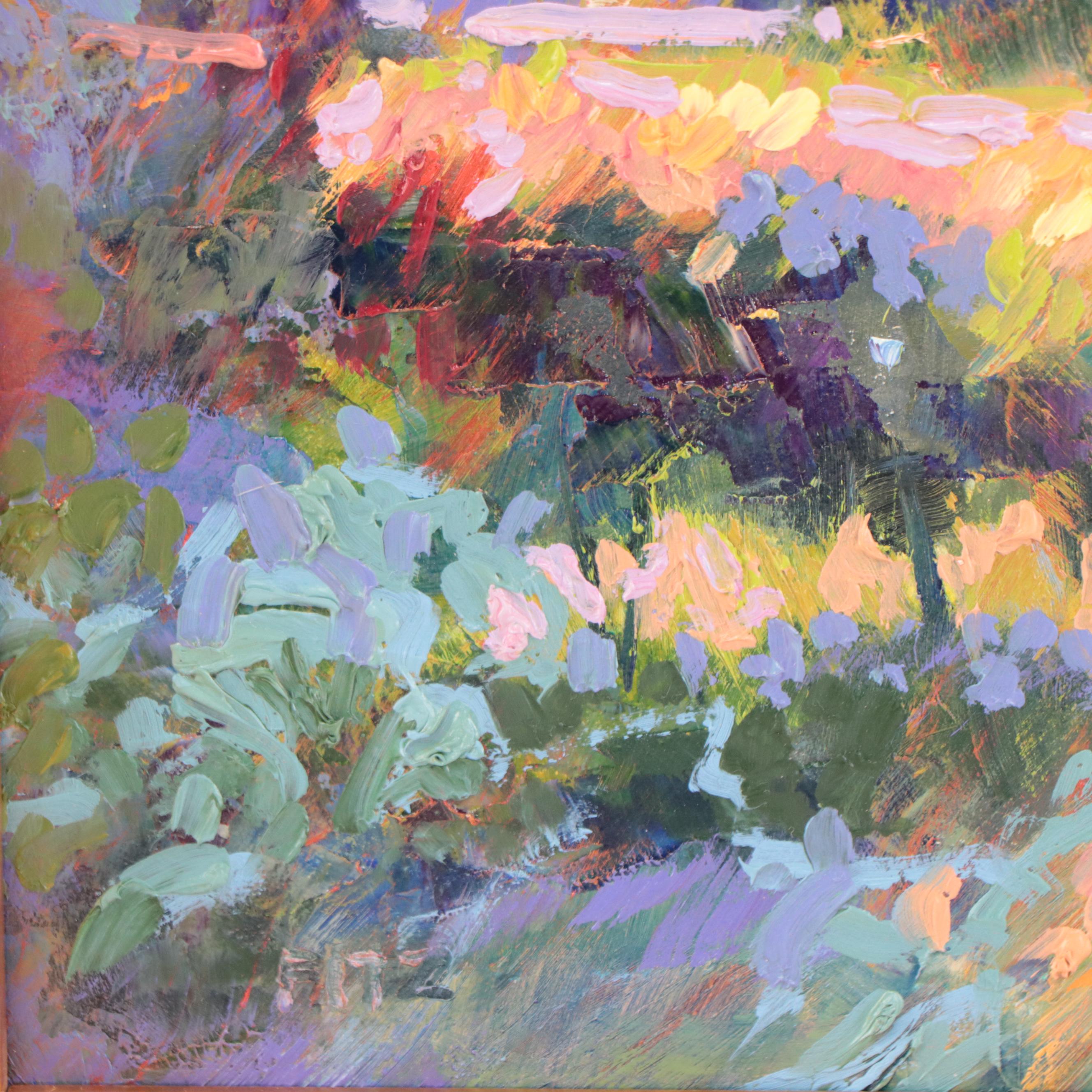 Charlotte Fitzgerald Impressionist Style Landscape Oil Painting, 21st Century